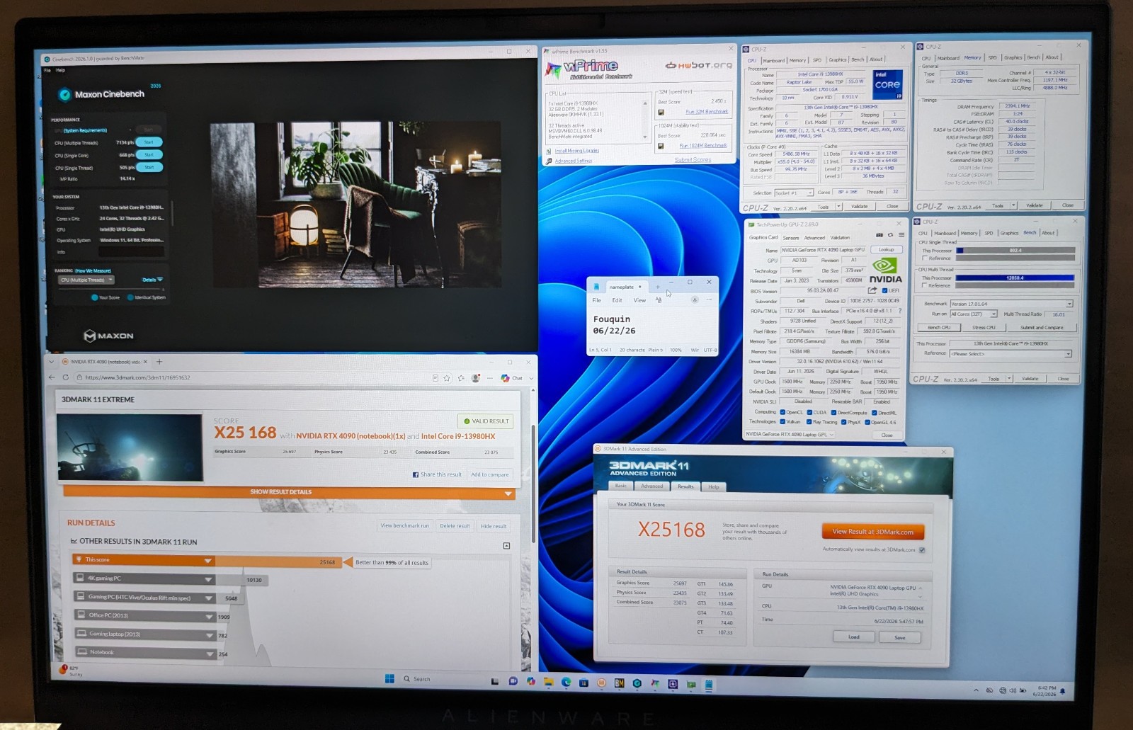 Dell Alienware M18 R1 QHD+ 165Hz i9-13980HX 32GB 4TB SSD NVIDIA RTX 4090 16GB