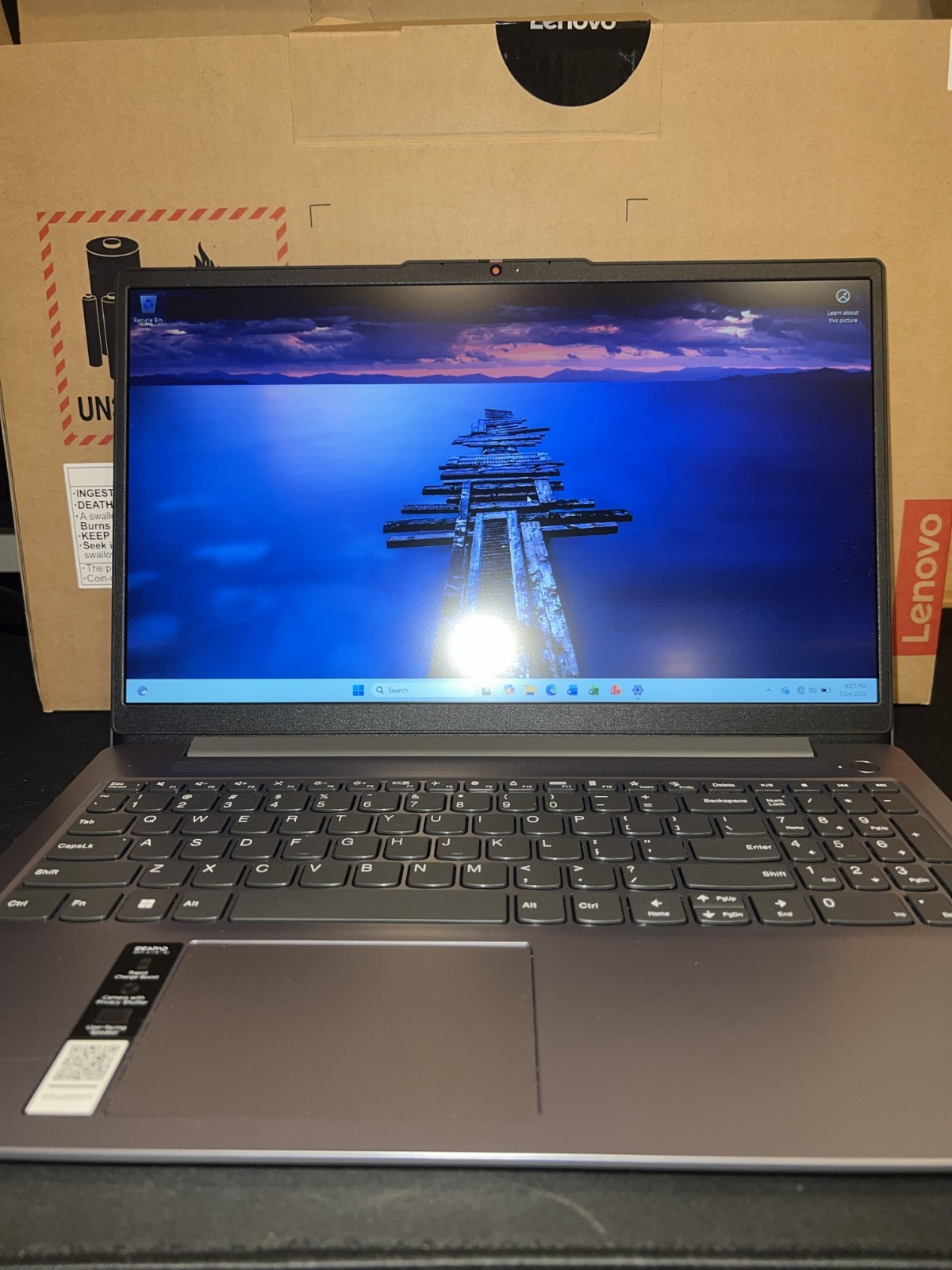 Lenovo IdeaPad Slim 3i 15.6″ Intel Processor N100, 4GB RAM, 128 SSD – Artic Grey