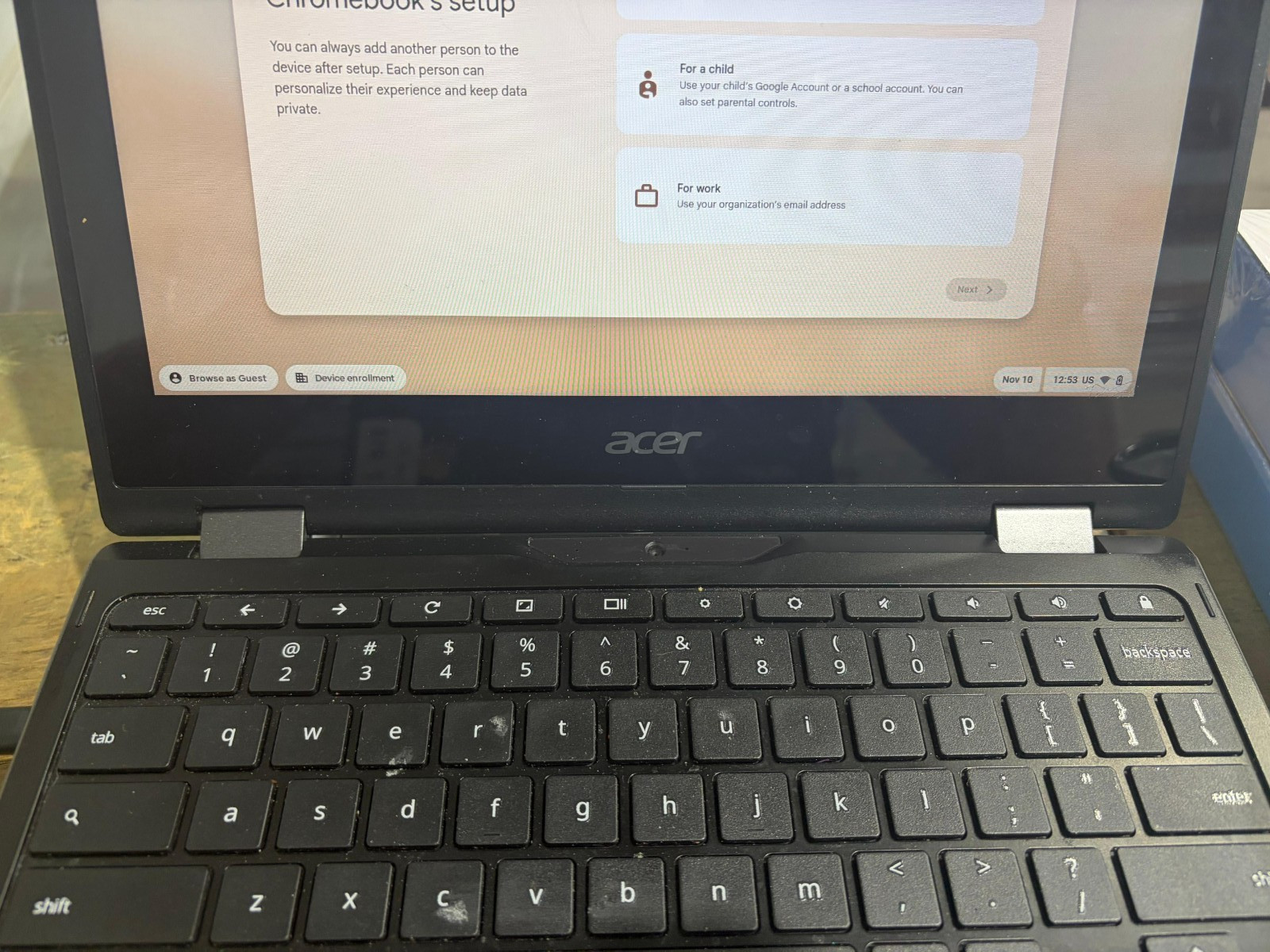 Acer Chromebook Spin 511 R752T 11.6″ Touch 2in1, 4GB, 32GB SSD *Screen Bubbles*