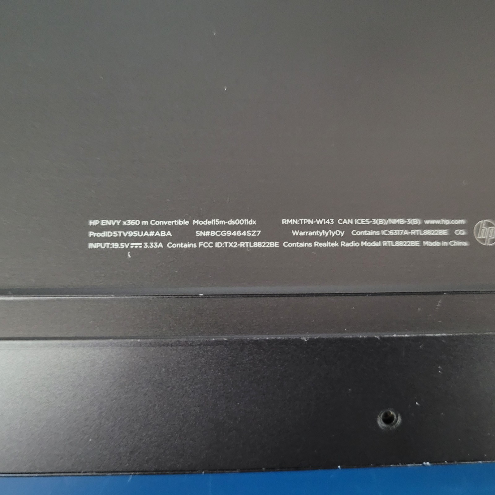 HP Envy 15bq075nr Laptop – Motherboard Pulled LCD Glass Cracked FOR PARTS
