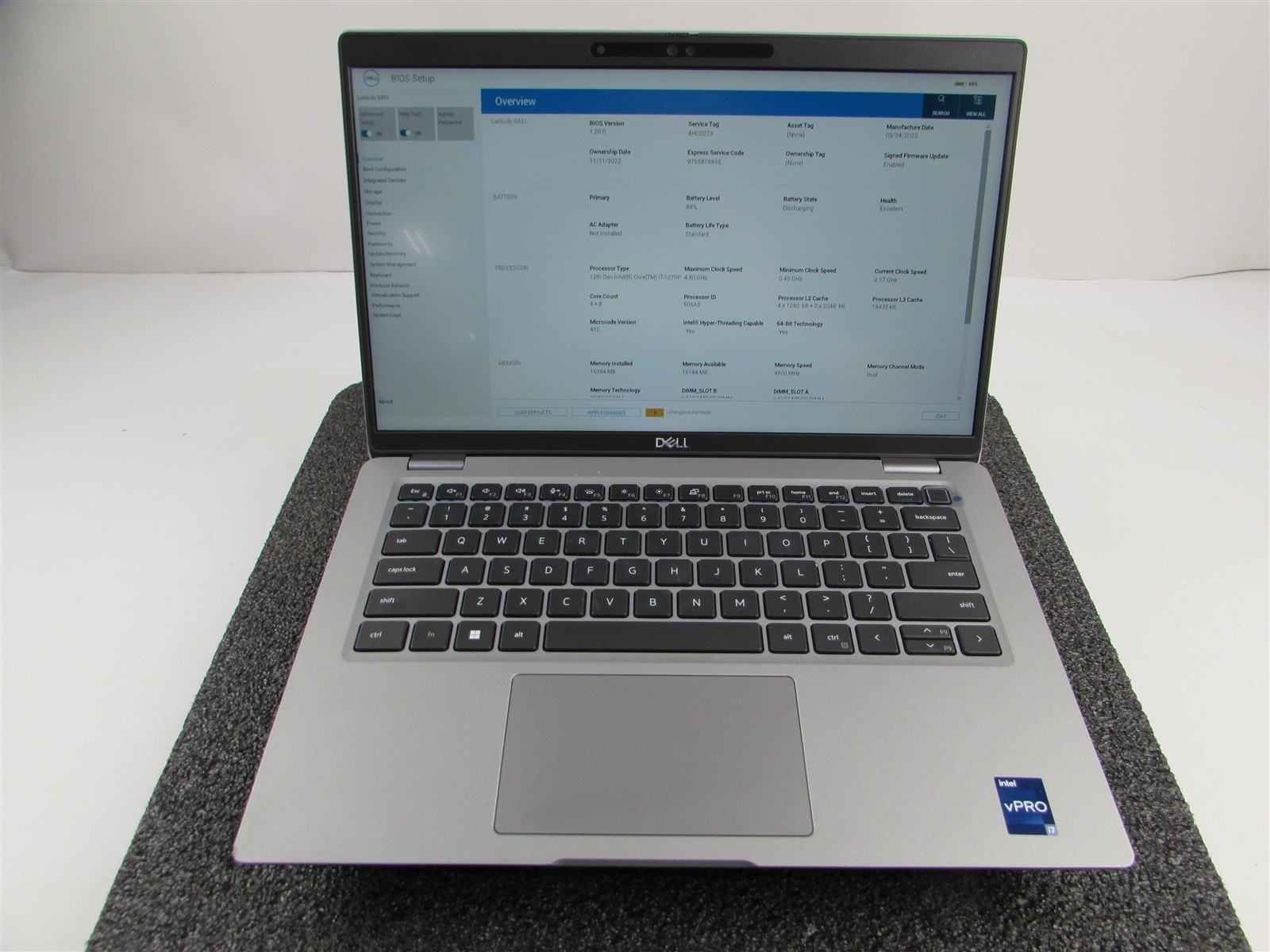 DELL LATITUDE 5431 1920X1080 FHD CORE I7-1270P 256GB 16GB RAM NO O.S