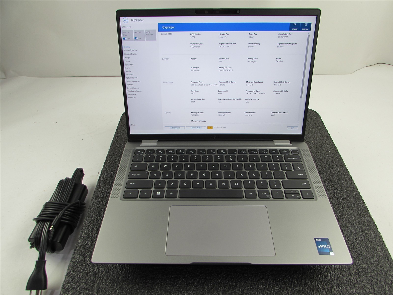 DELL LATITUDE 7440 (Laptop/Ultrabook) CORE I7-1365U 256GB SSD 16GB RAM NO O.S