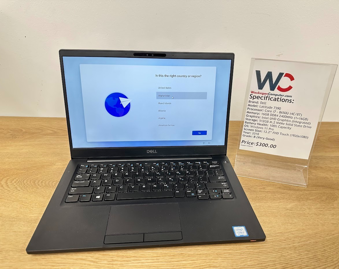 Dell Latitude 7390, Core i7 8650U, 16GB DDR4, UHD Graphics, 512GB SSD, 2018 100%