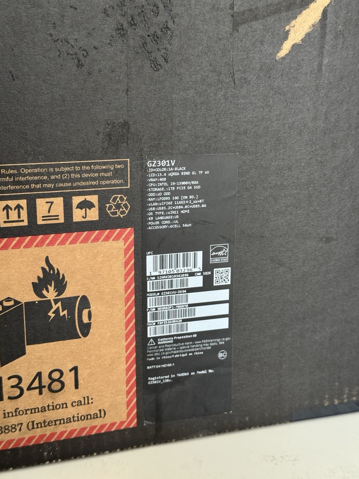 Asus ROG Flow Z13 GZ301 13.4 QHD+ TOUCH 2.6 GHz i9-13900H 16GB 1TB SSD RTX 4050