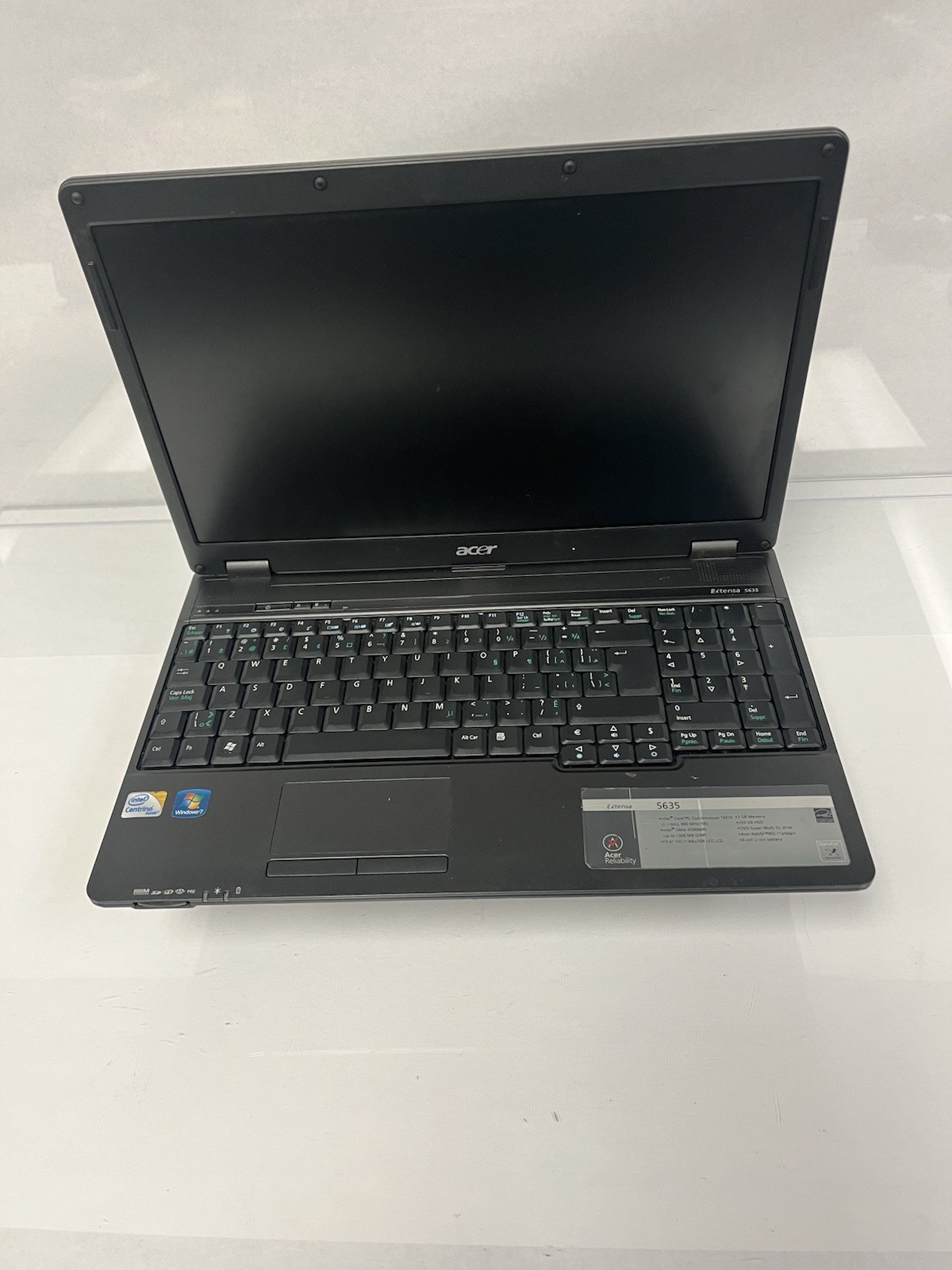 Acer Extensa 5635-6011 Laptop Intel Core 2 Duo T6570 3GB Ram No HDD FOR PARTS