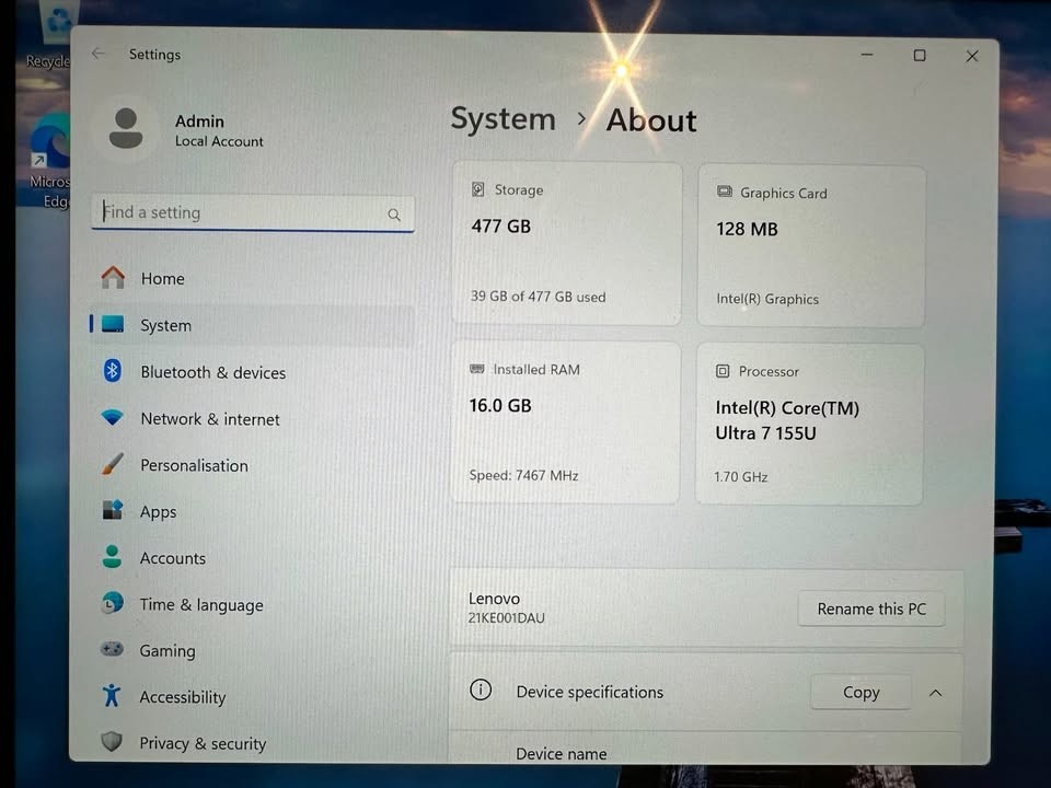 Lenovo Thinkpad X1 2-in-1 Gen 9 Type 21KE