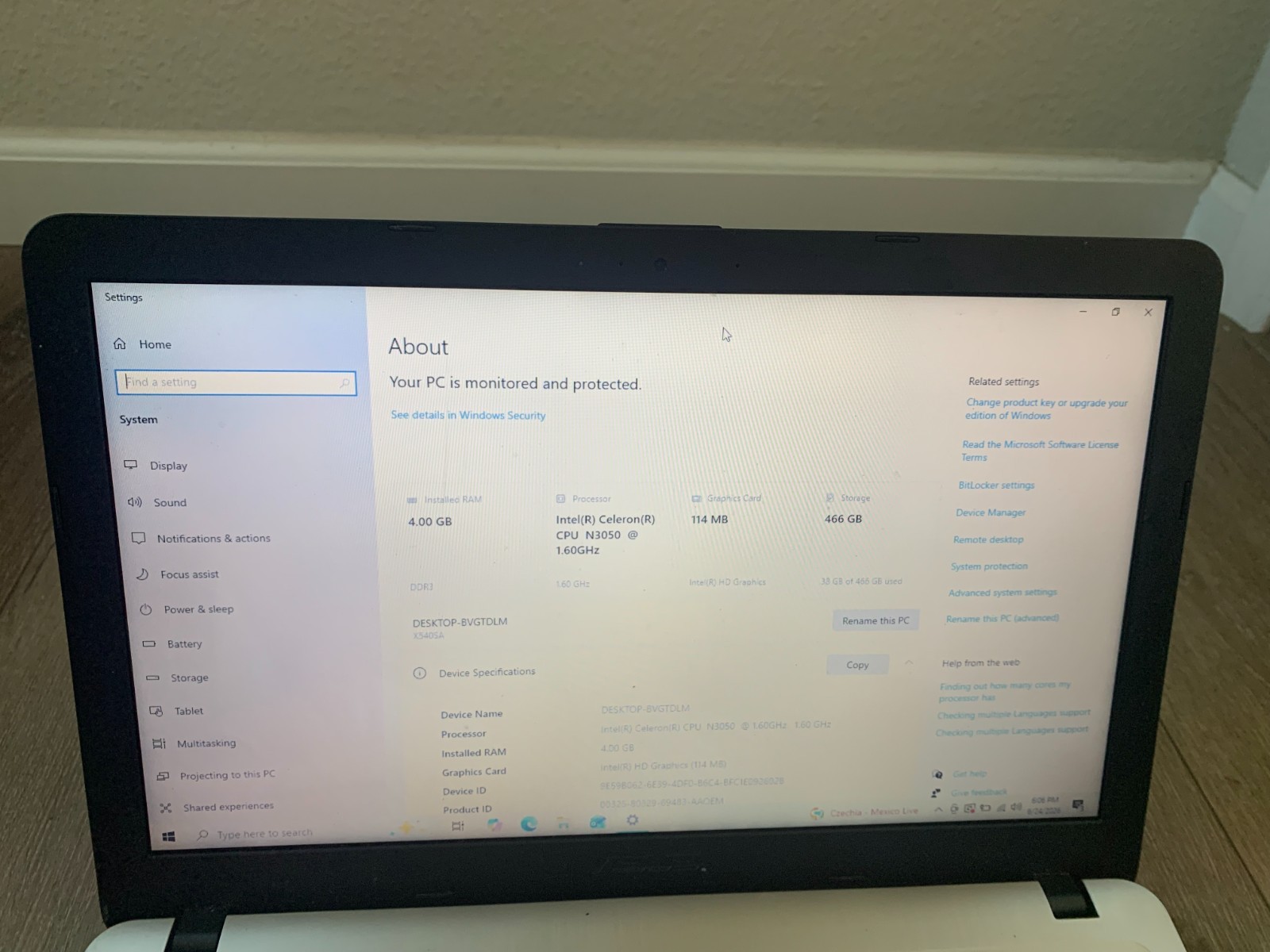 ASUS X540S-SCL0205N 15.6″ Intel Celeron N3050 1.60GHz 4GB RAM 500GB HDD Win 10