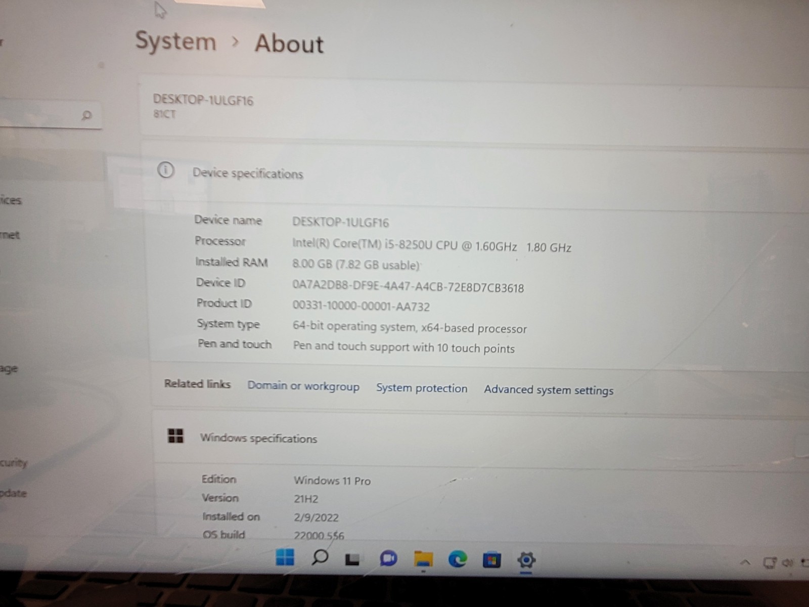 Lenovo yoga 730 14″ touch i5-8250u 1.6ghz 8gb ram no ssd *parts READ MP1DWH8E