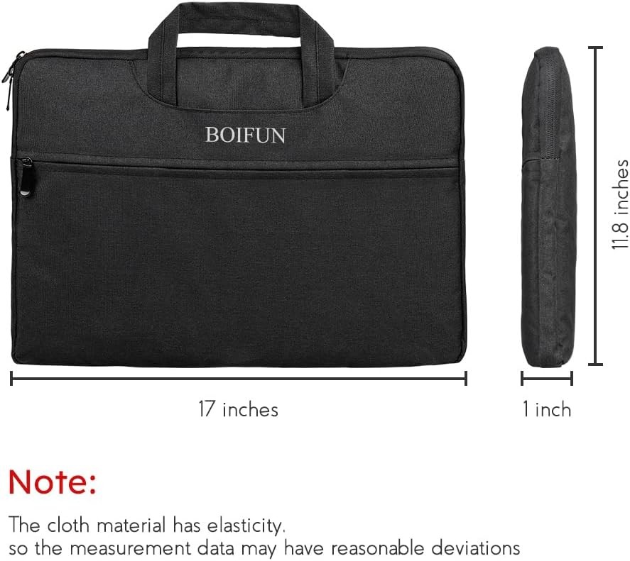 Carrying Bag for 17.5 Inch Portable DVD Player, Travel Laptop Sleeve Bag, Black