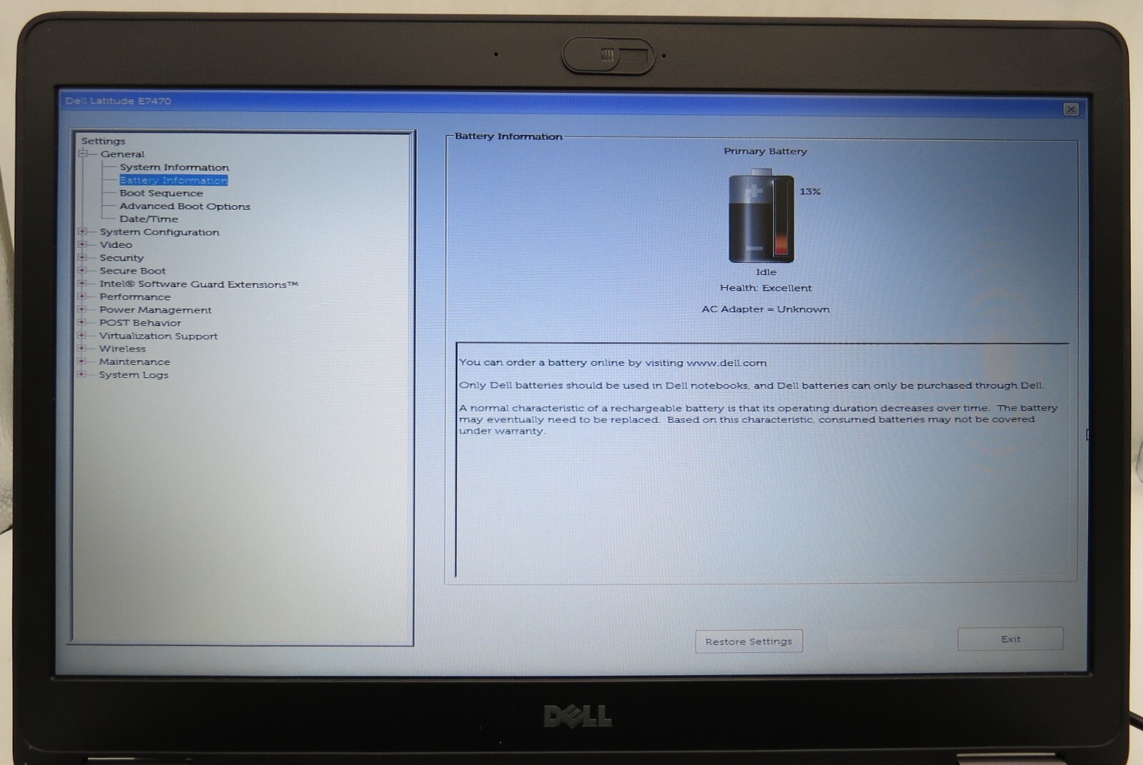 Dell Latitude E7470-14.0″-i7-6600U@2.60GHz-16GB RAM-256GB M.2 SATA- NO OS