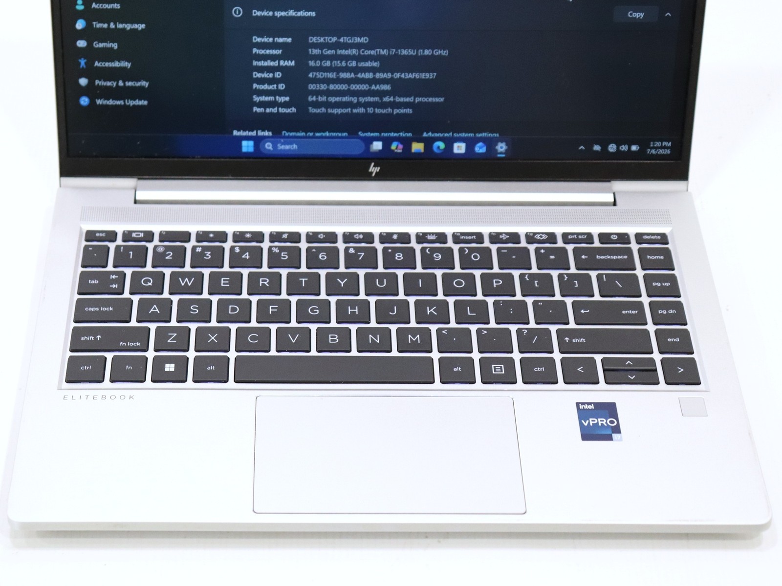 HP EliteBook 640 G10 Intel i7-1365U 16GB 2556GB NVMe Win 11 Pro (Silver)