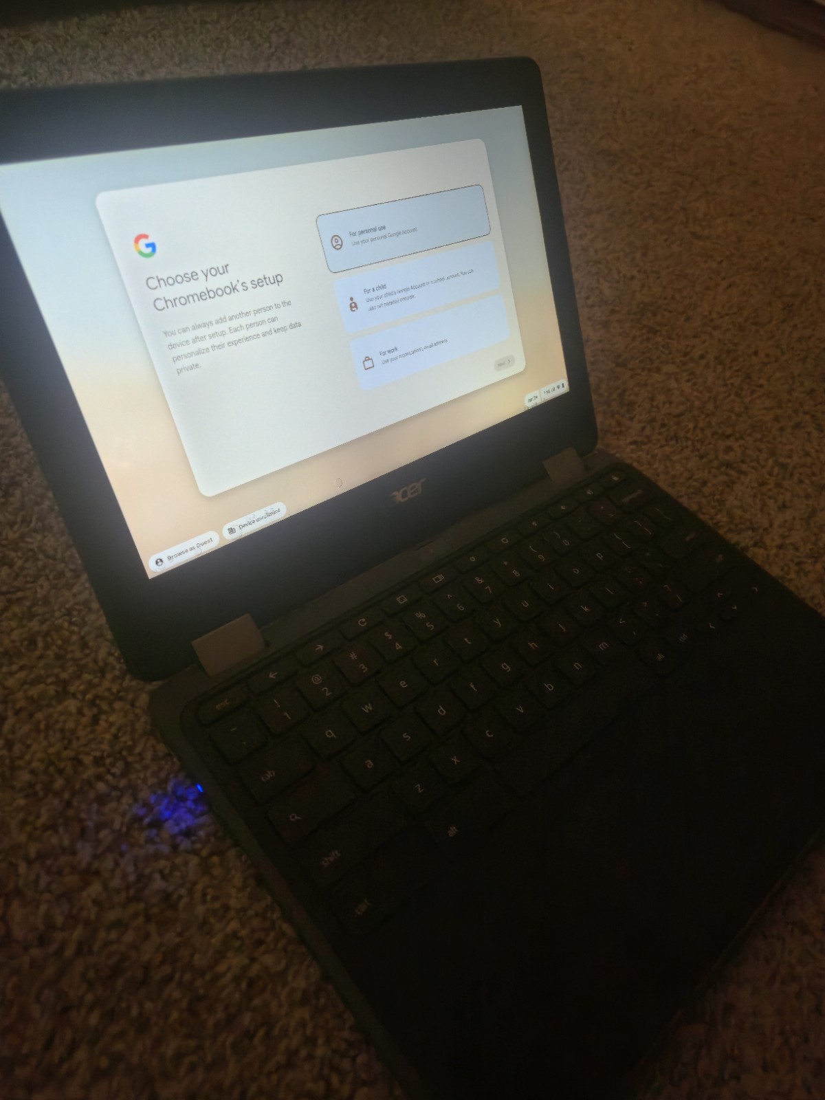 Acer Chromebook Spin 11 2 in 1 11.6″ Touchscreen Intel 4GB RAM 32GB HD