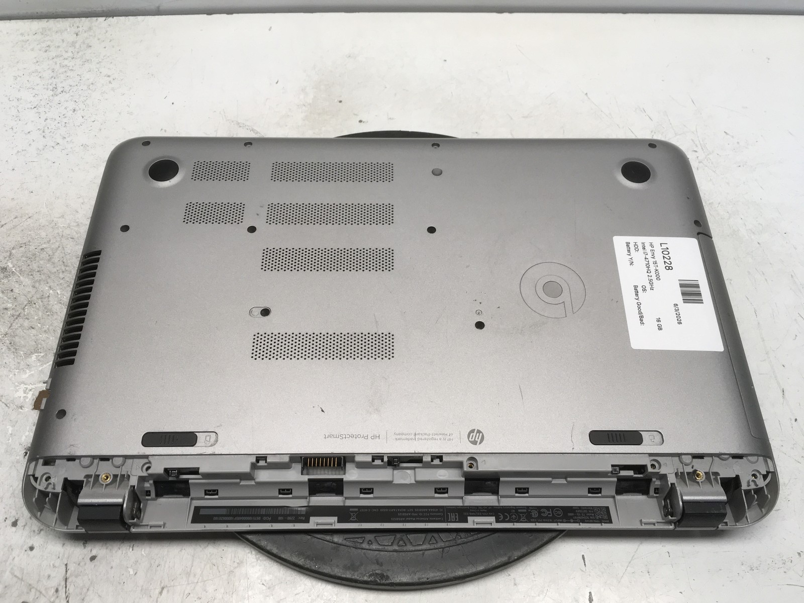 HP Envy 15T-K000 Intel i7-4710HQ 2.5GHz 16 GB NO HDD No Batt