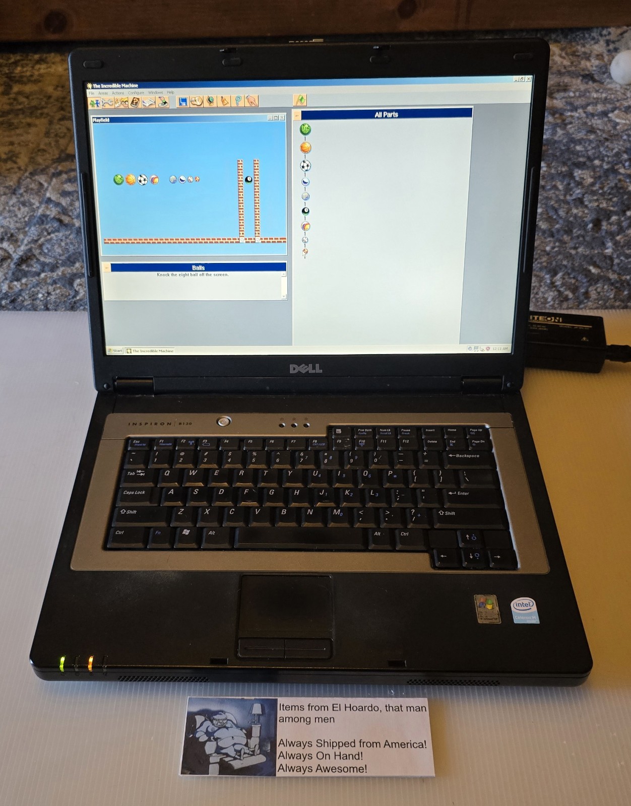 Dell Inspiron B130 Laptop 1GB Ram 40GB HDD 1.50 Ghz Celeron M Windows XP DVD