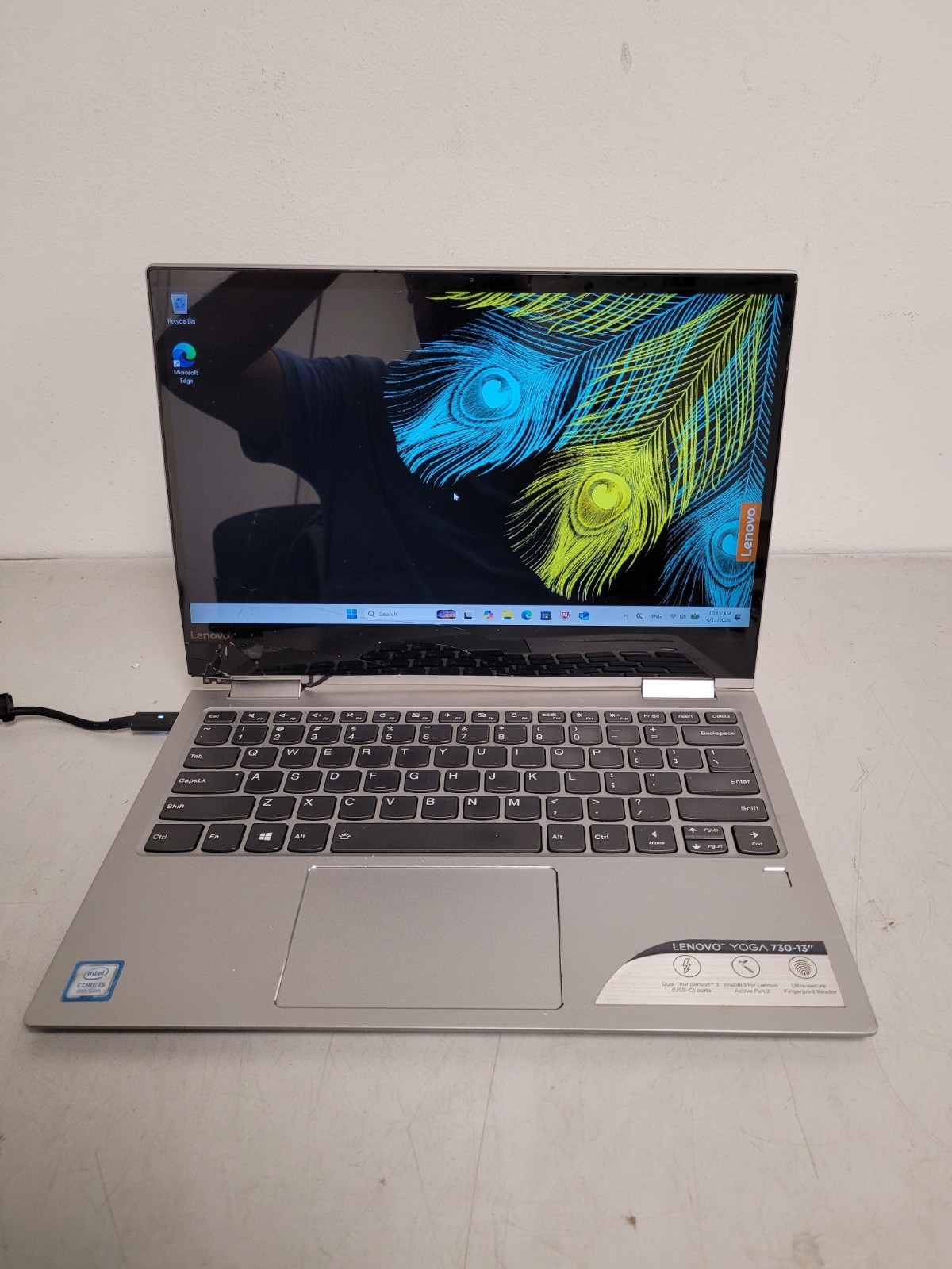 Lenovo yoga 730 131kb i5-8250u 1.6ghz 8gb ram no ssd *for parts READ MP1EXUL2