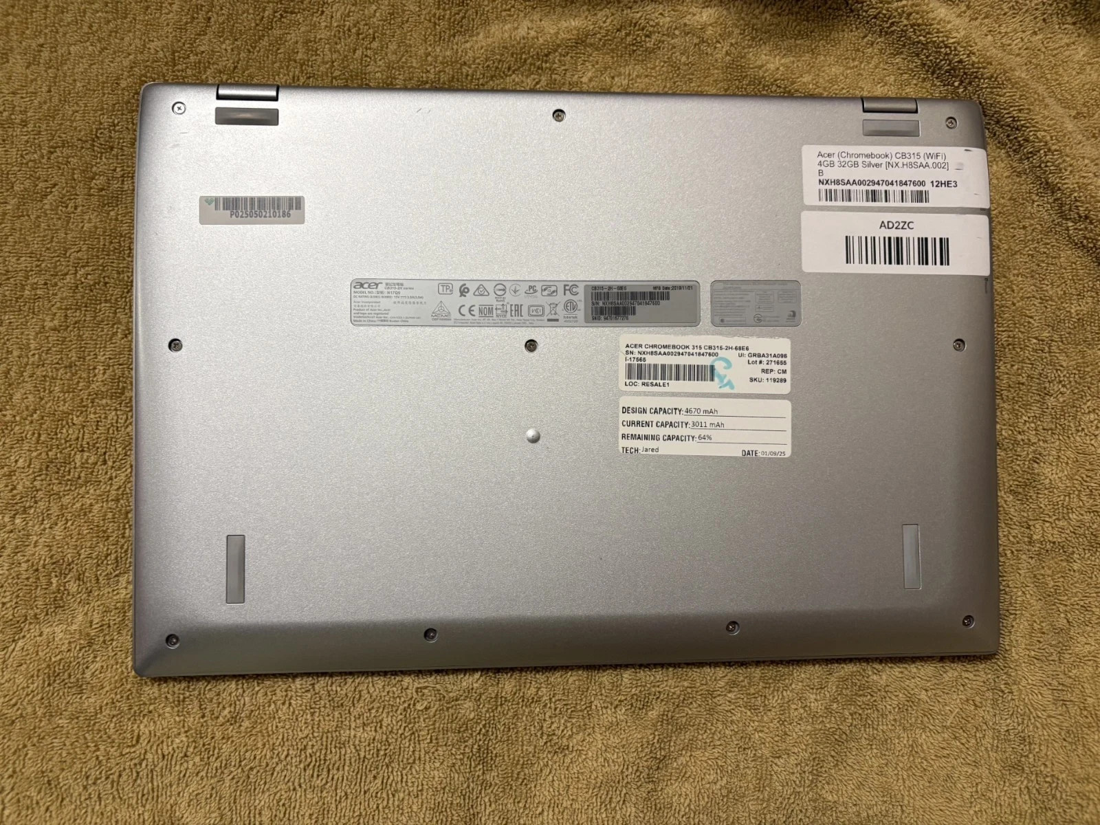 Acer Chromebook CB315-2H-68E6 15.6″ AMD A6-9220C Radeon R5 4GB RAM 32GB eMMC