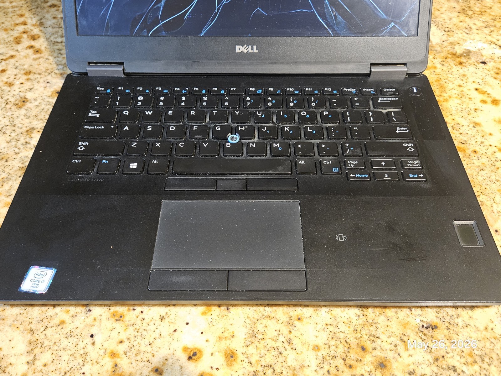 Dell Latitude E7470 Core i5 6300U 2.4GHz 14″ – Broken Screen FOR REPAIR OR PARTS