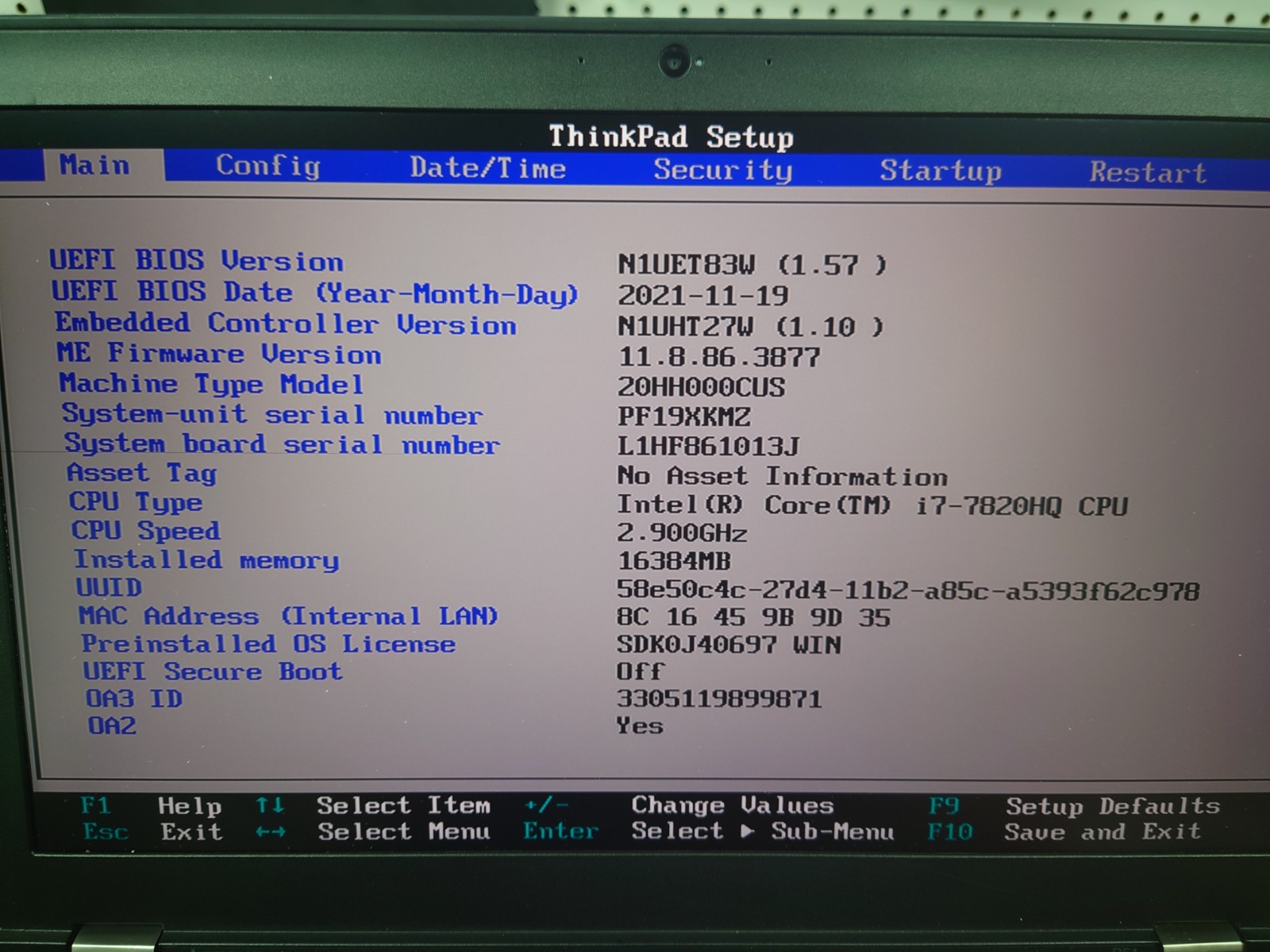 Lenovo ThinkPad P51 15.6″ UHD i7-7820HQ 16GB RAM NVIDIA M2200M No Battery/OS/SSD