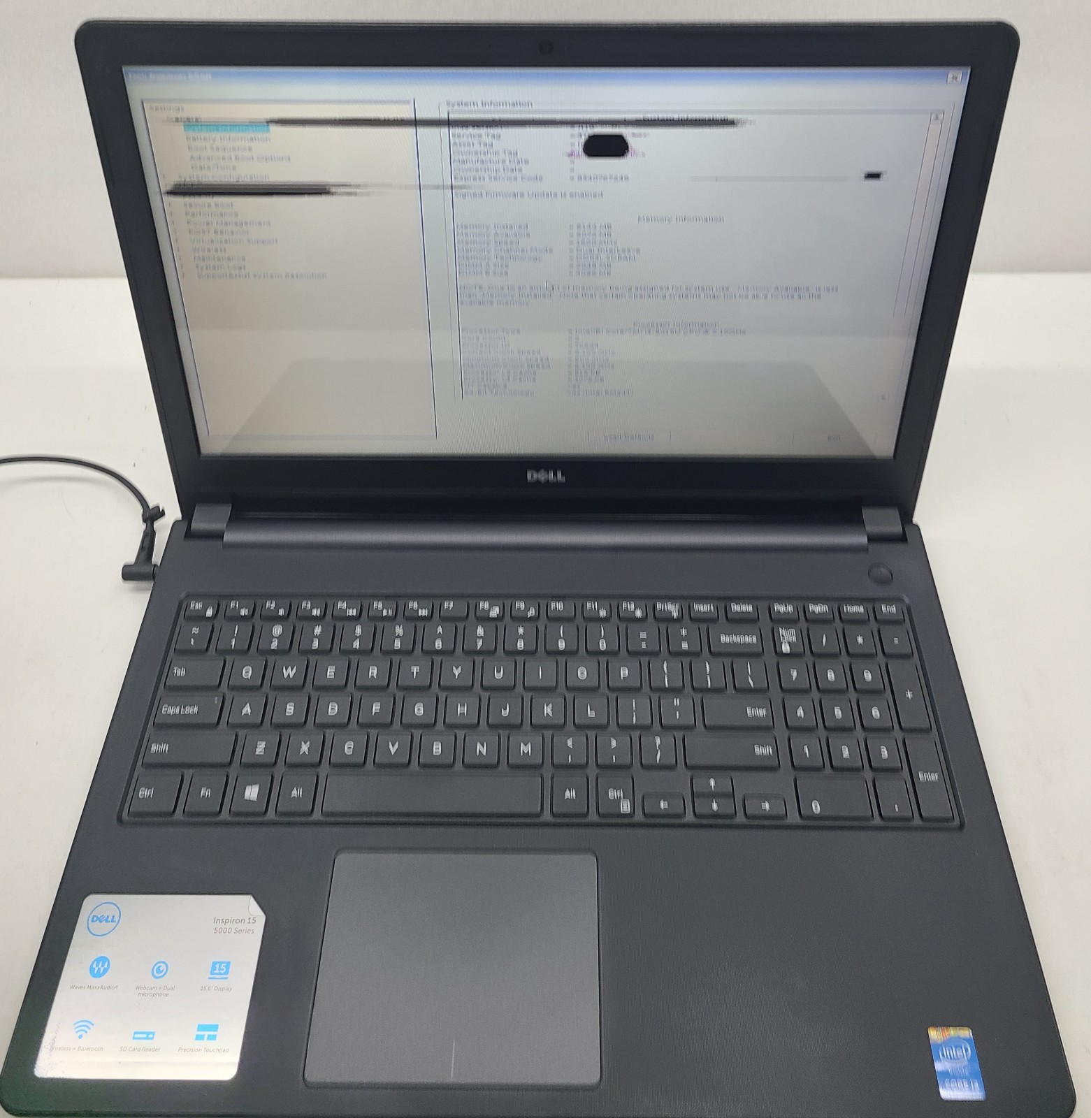 Dell Inspiron 5558 15.6″ Laptop Intel i3-5015U 6GB Ram NO HD/OS Bad Screen (FL)