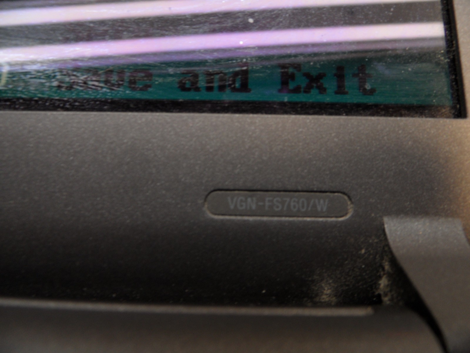 Sony Vaio PCG-7D2L VGN-FS760/W Parts Laptop 1.86 Ghz 2Gb No HD Posted To Bios