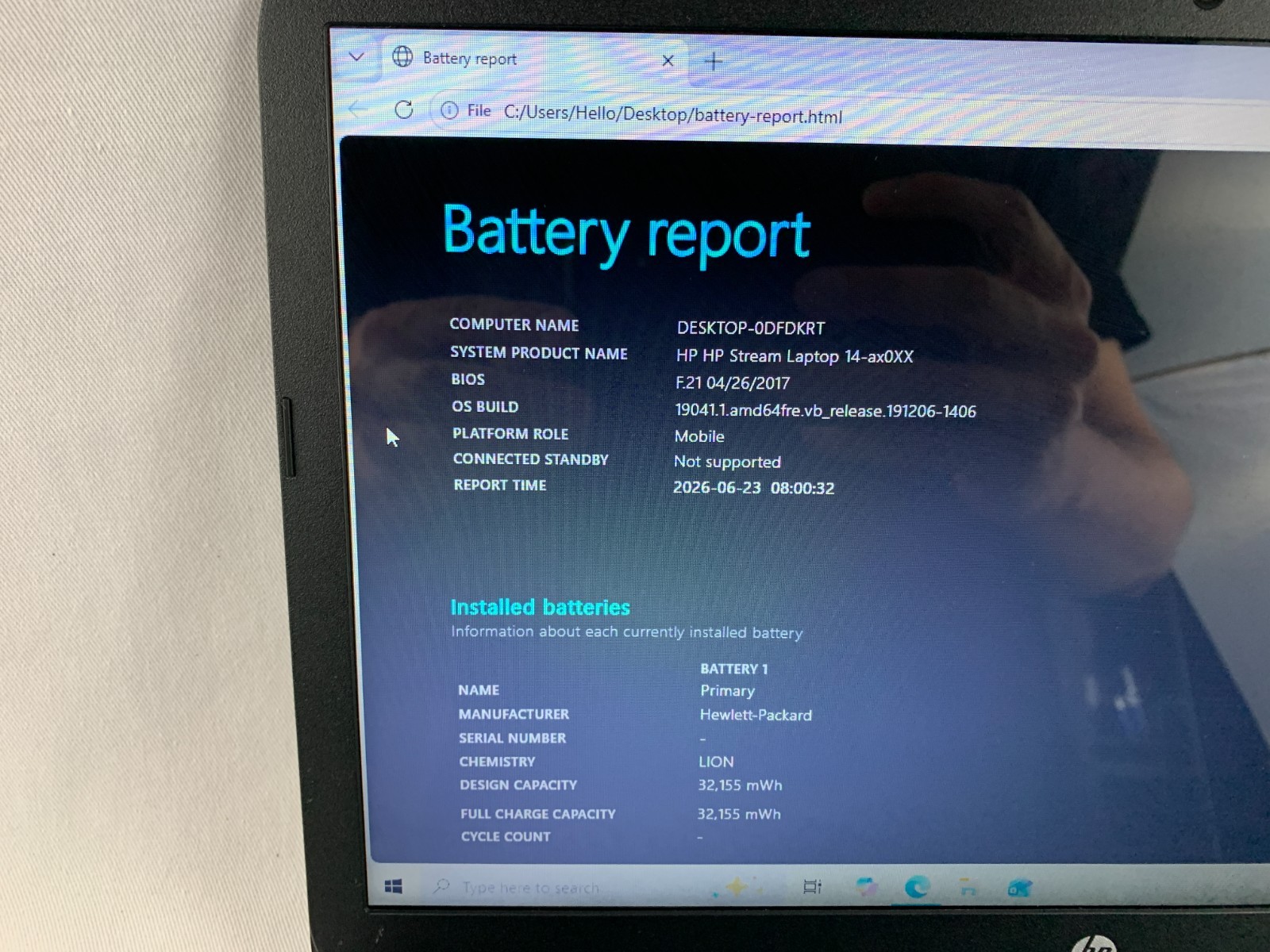 HP Stream 14-ax040wm Laptop Intel Celeron M3060 1.6GHz, 4GB RAM, 30GB SSD, W10H