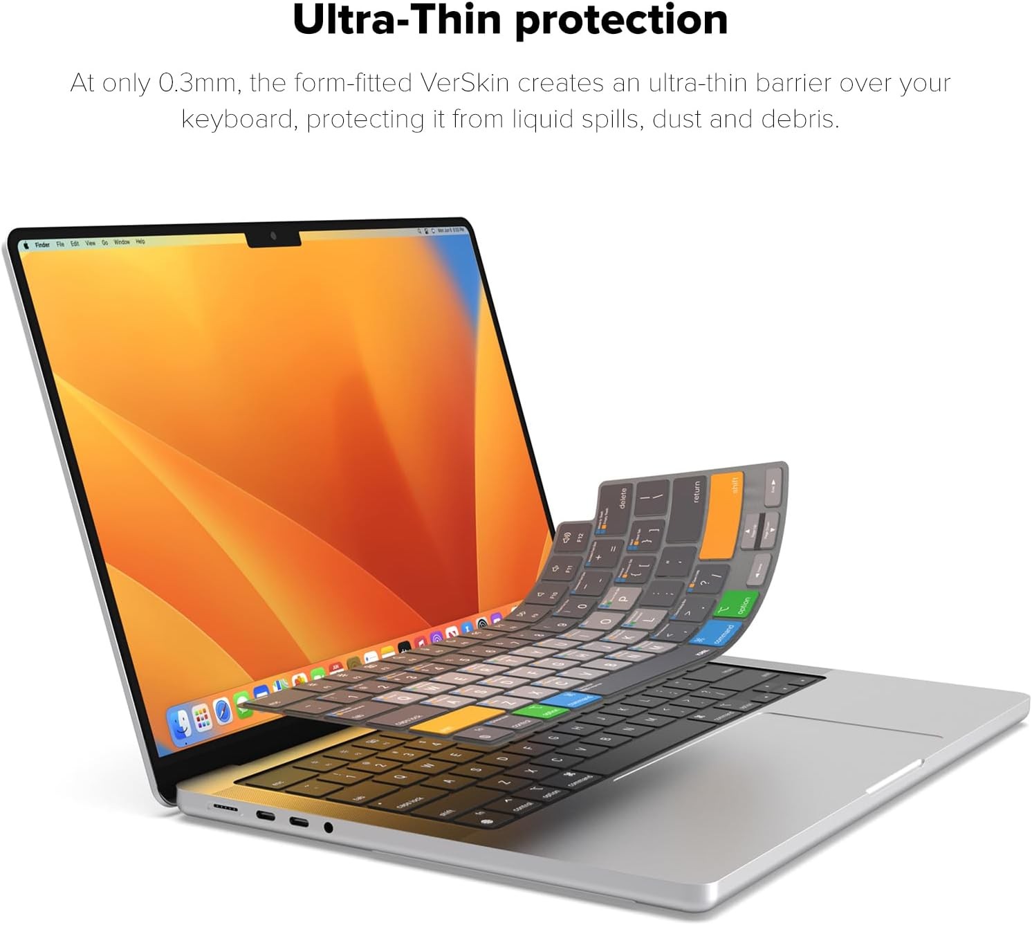Keyboard Cover for MacBook Pro 14″ / 16″ – MacOS Shortcut Guide – JCPAL
