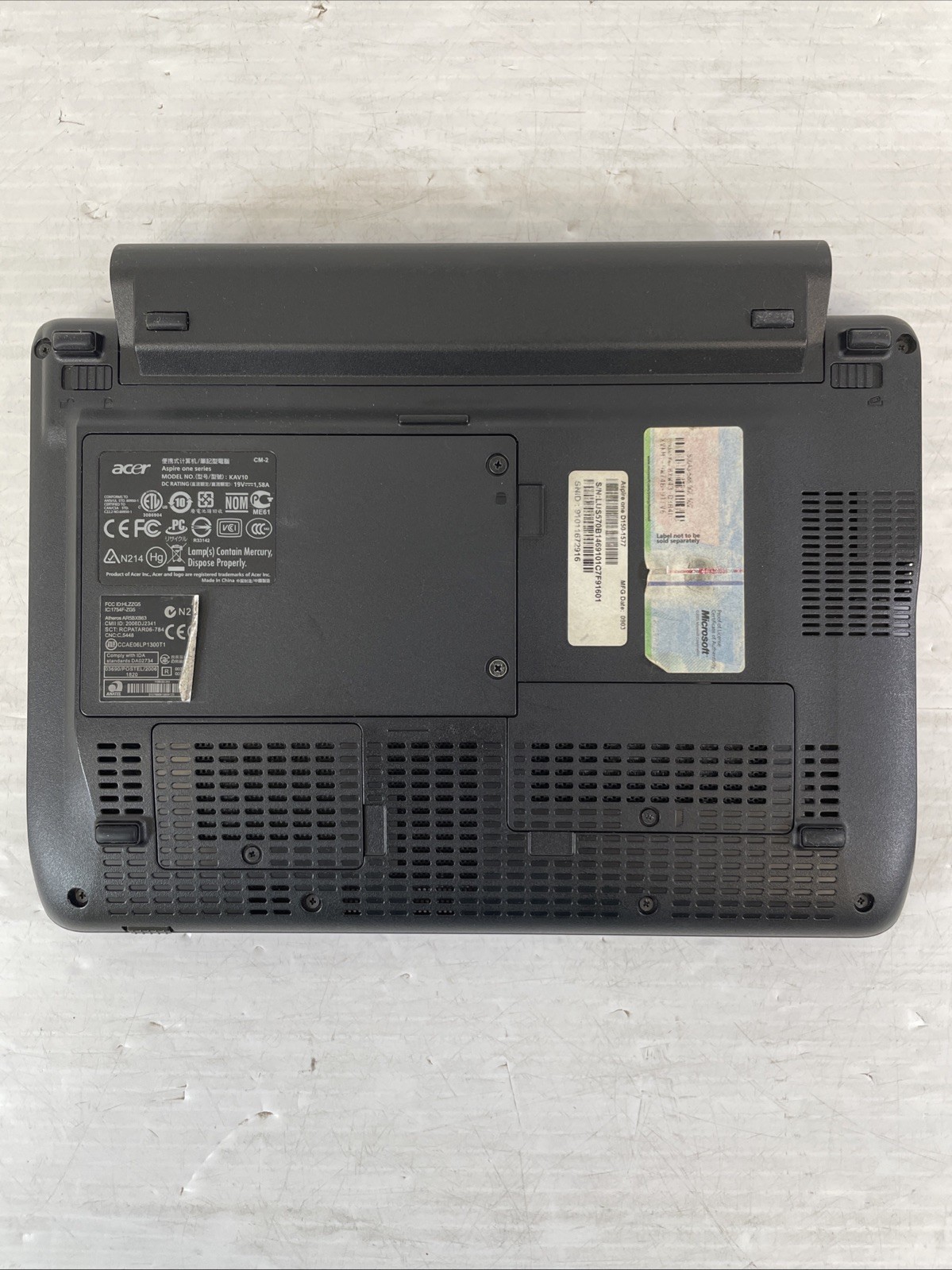 Acer Aspire One D150-1577 10.1″ Laptop Atom N270 1.60GHZ 1GB RAM 160GB HDD WinXP