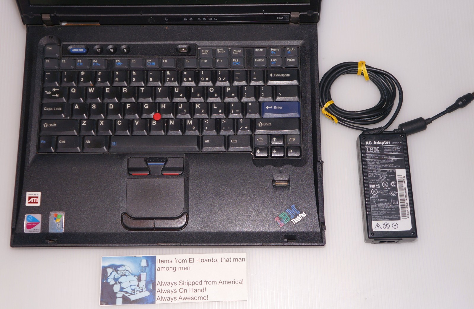 IBM Thinkpad R52 1GB Ram 60GB HDD 1.73 Ghz Pentium M Windows XP ATI Radeon X300