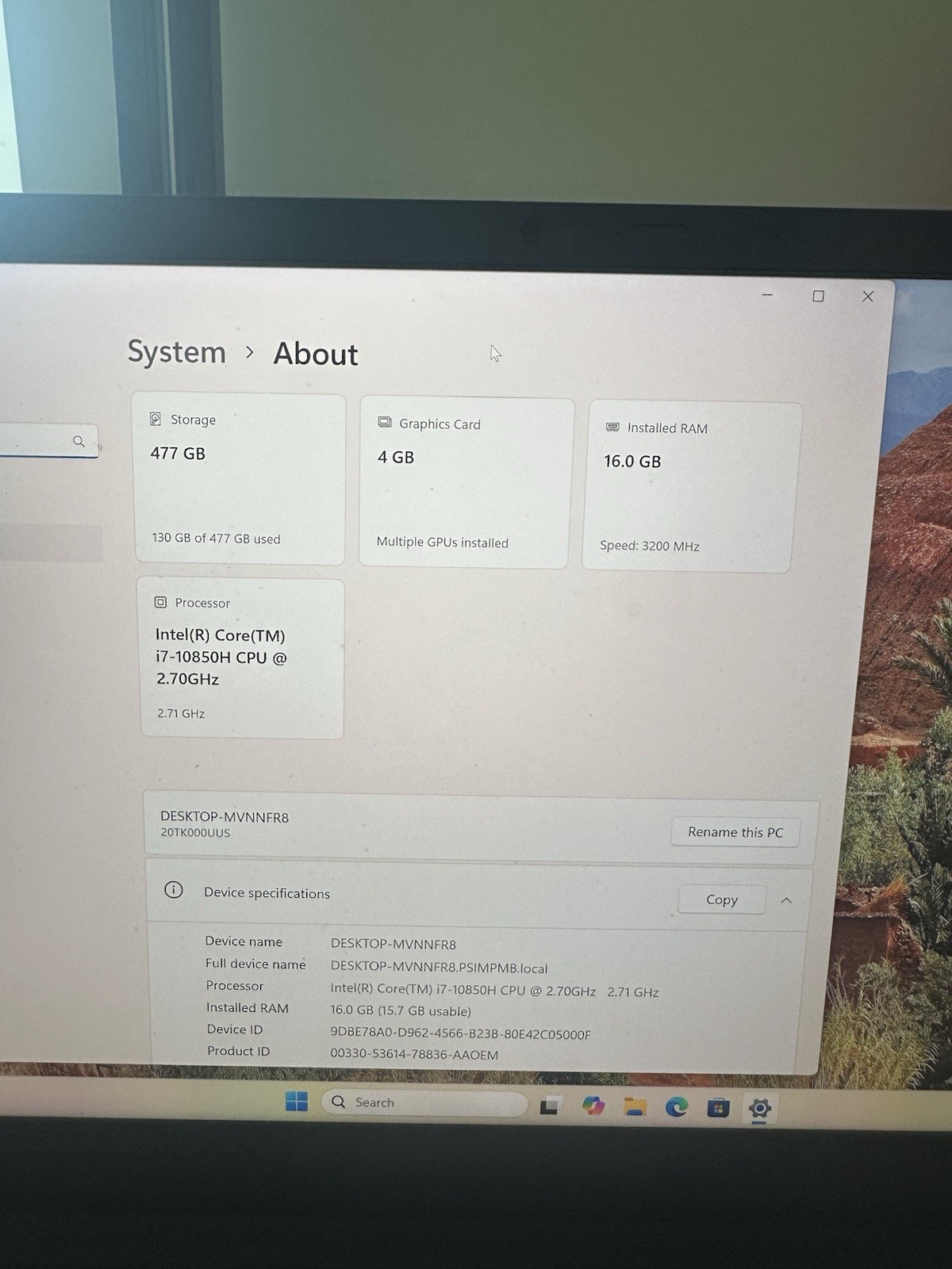 Lenovo ThinkPad X1 Extreme Gen 3 i7-10850H 16GB 256GB SSD GTX 1650 Ti WIN11P