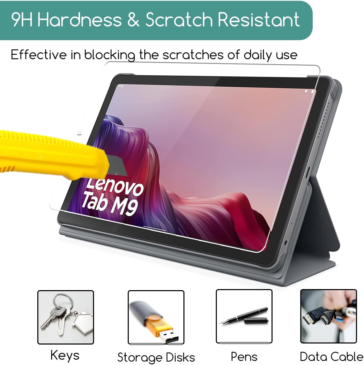 2 Pack Designed for Lenovo Tab One 8.7″ & Lenovo Tab K9 8.7 Inch Tempered Glass