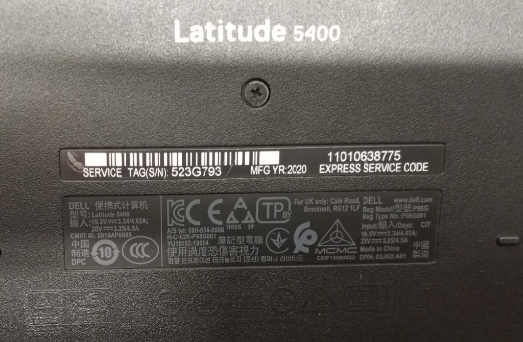 Dell Latitude 5400 14″FHD i7-8665u@1.90GHz 16GB RAM 512GB NVMe Win11Pro MC602!