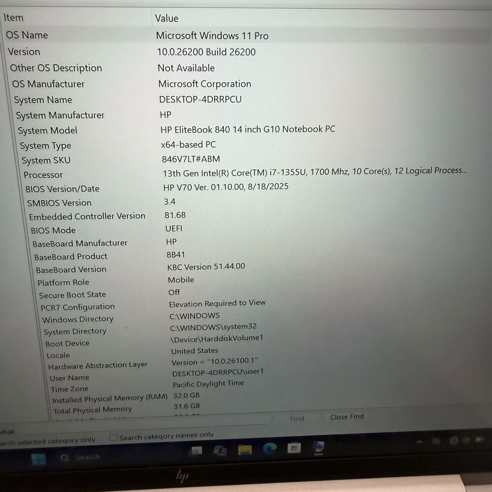 HP EliteBook 840 G10, 14” i7 1355U, 32GB 1TB SSD – Windows 11 Pro