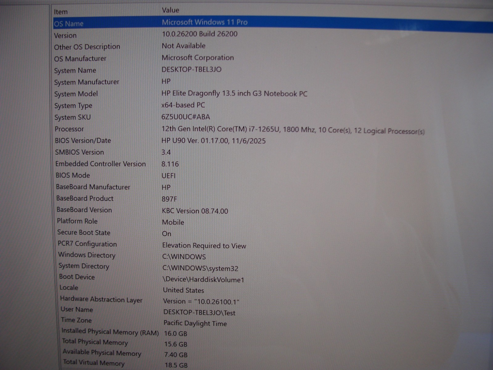 HP Elite Dragonfly G3 13.5″FHD+ vPro i7-1265U 1.8GHz 16Gb 512GB SSD Win11Pro +PA