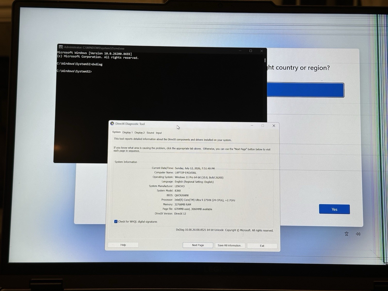 Lenovo Legion 5 16IAX10 16″ Ultra 9 275HX 32GB 512 SSD RTX 5060 W11H – Read