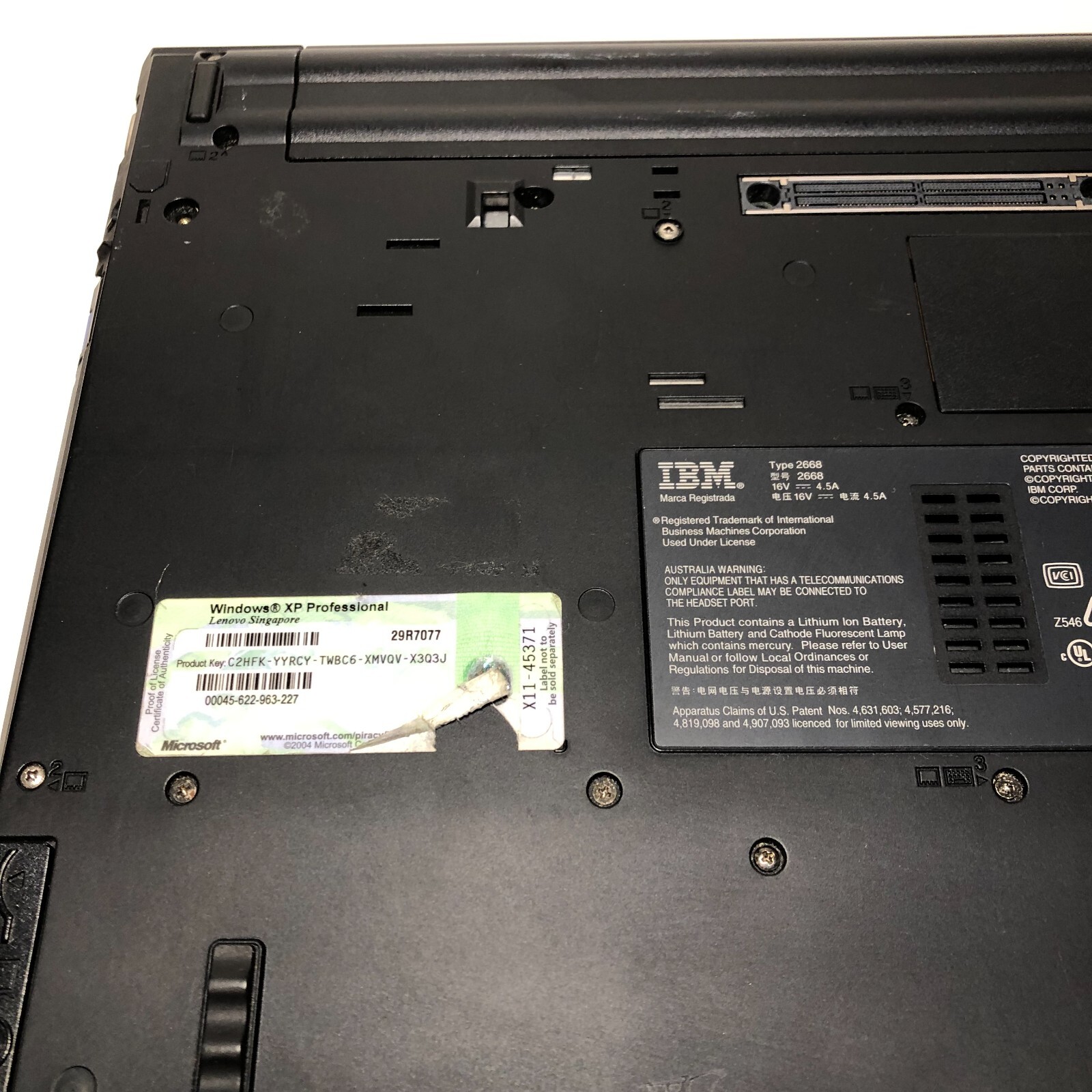 IBM Thinkpad Type 2668 Laptop SOLD AS IS (System Error)