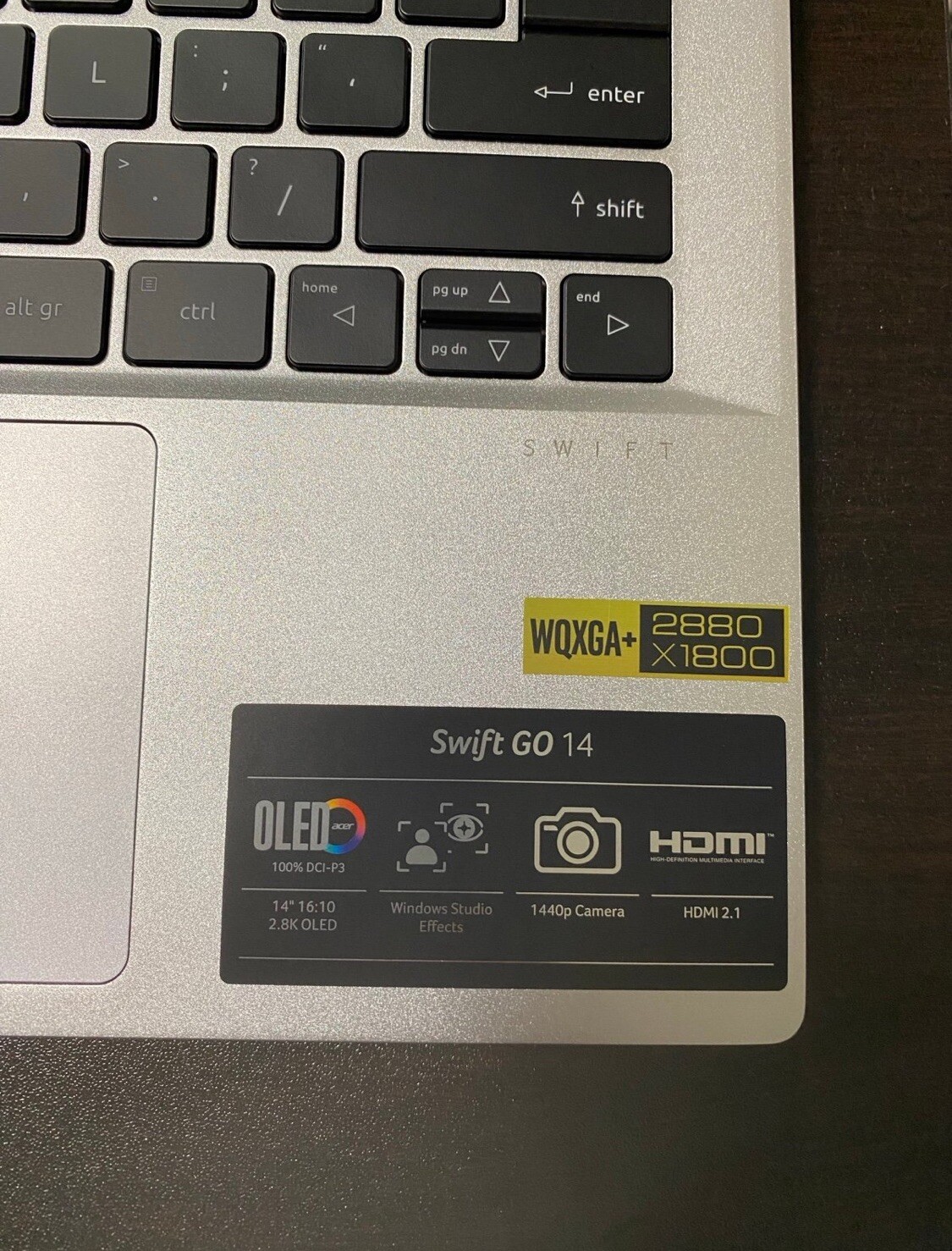 Acer Swift Go 14 Intel Evo Thin & Light Laptop SFG14-72-53BP 16GB RAM 512GB SSD