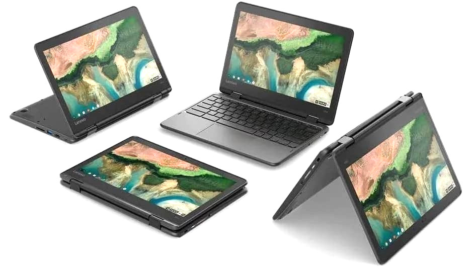 11.6″ 2-in-1 TouchScreen Lenovo Chromebook Laptop/Tablet: 4GB RAM 32GB Storage!
