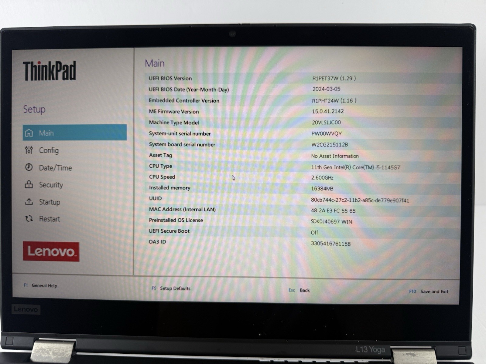 Lenovo ThinkPad L13 Yoga Gen2 2-in-1 Touch i5-11th Gen 16GBRAM No Batt No SSD/OS