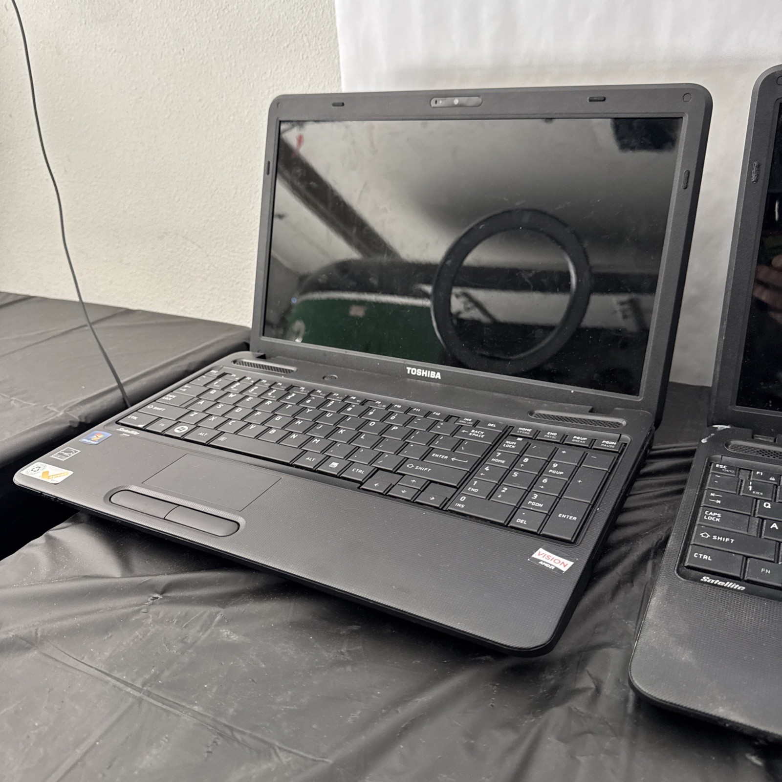Two Toshiba Satellite C655D-S5300 Laptop Not Working Parts Only. No Power Cords