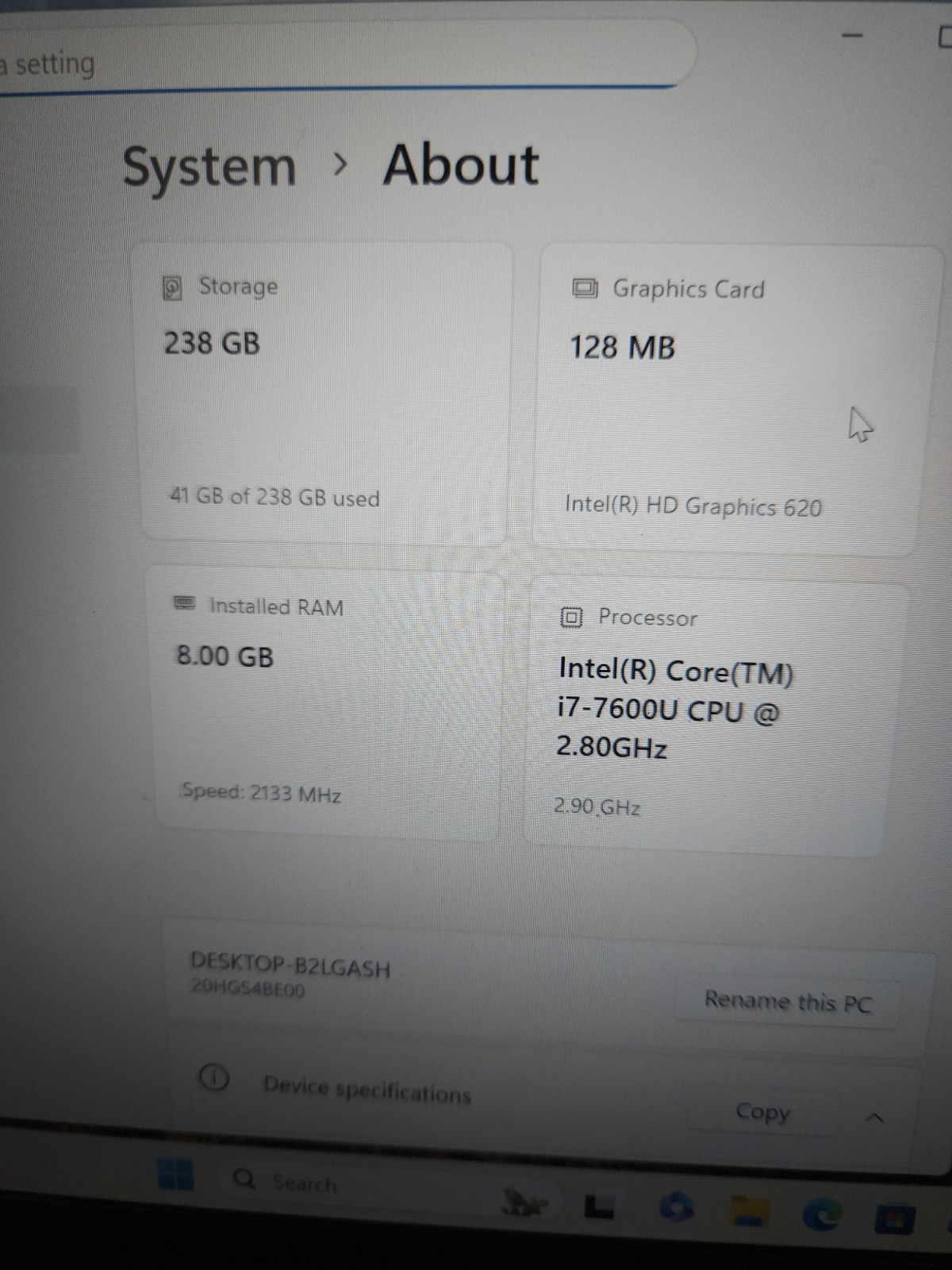 Lenovo ThinkPad T470s i7 8gb Ram 256gb SSD Drive Win 11Pro (READ)