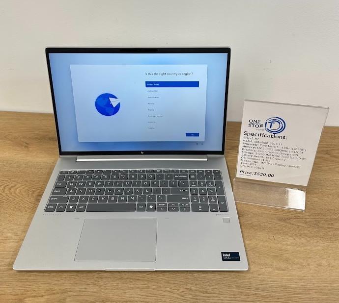 HP EliteBook 660 G11, Core Ultra 5 135H, 16GB DDR5, Intel Graphics, 512GB SSD
