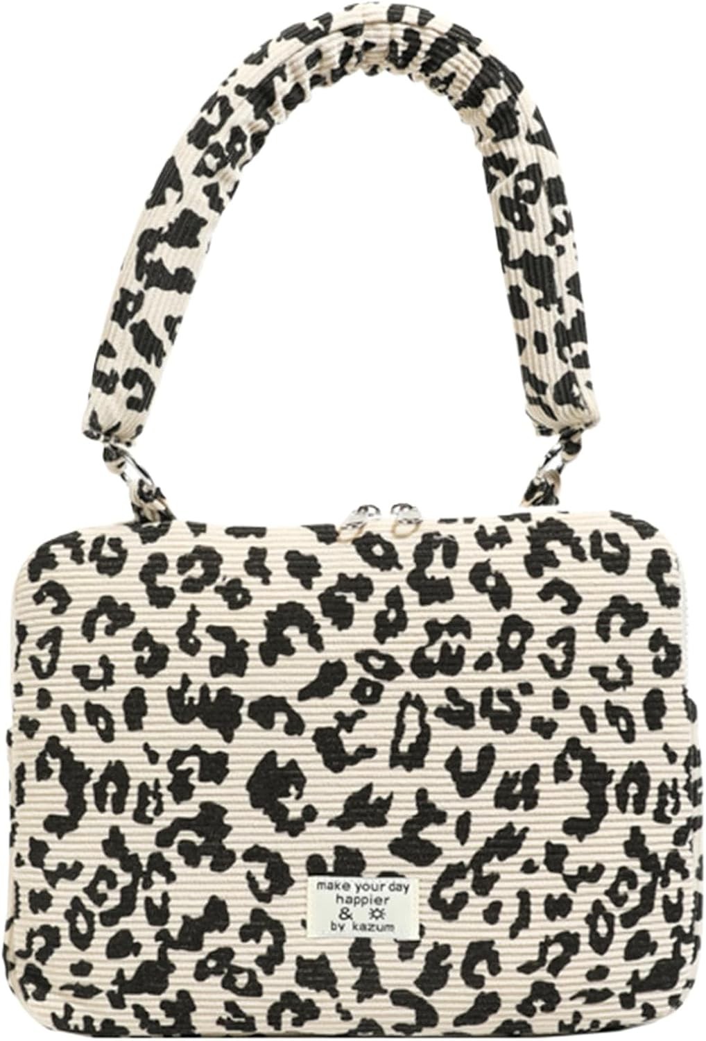 Leopard Puffy Laptop Sleeve 11,13,15 Inch Cheetah Print Quilted Laptop Case