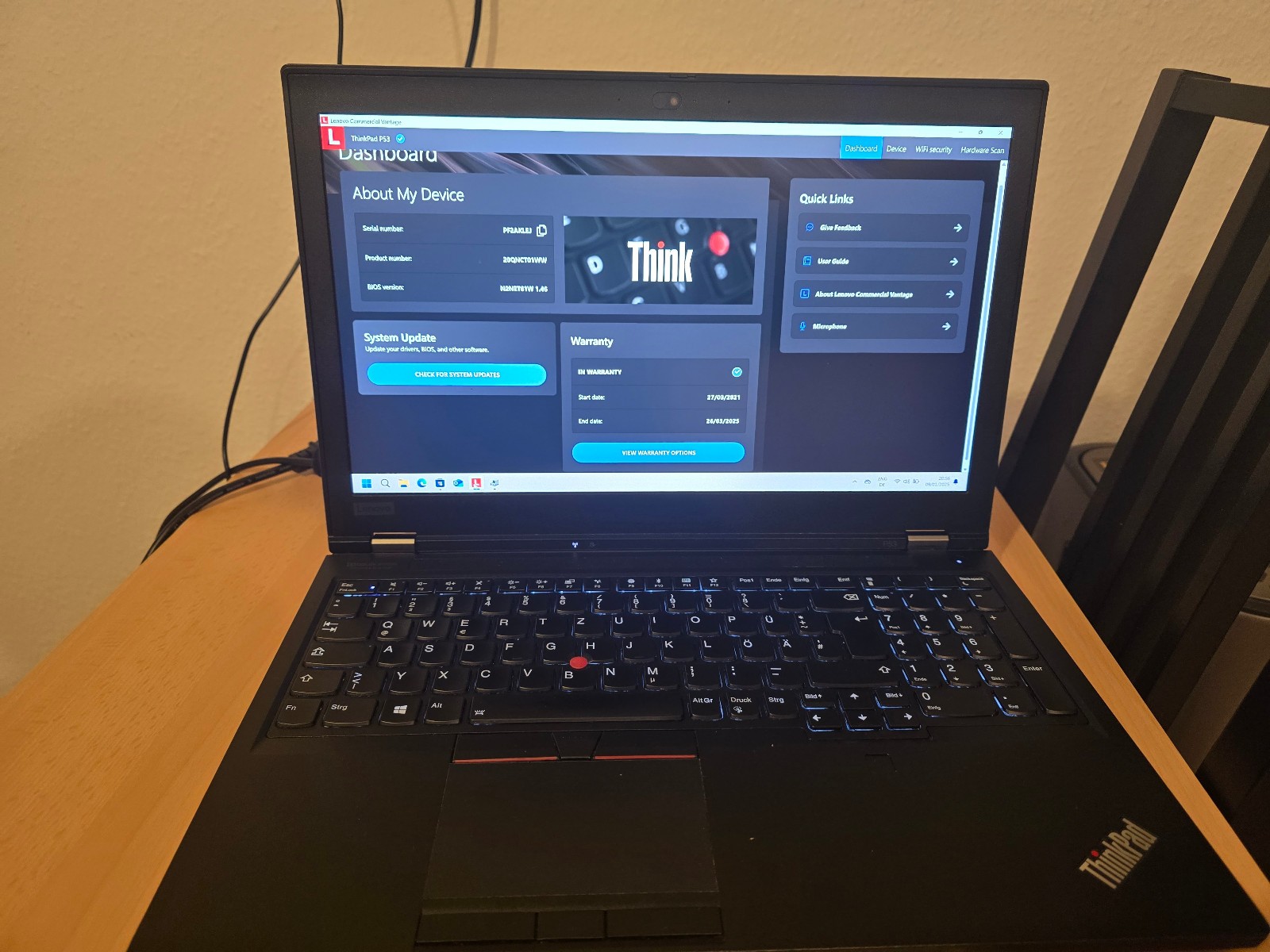 Lenovo ThinkPad P53 Core i7-9850H 80GB 2TB 15.6′′ 4K UHD Quadro RTX 3000 W11P