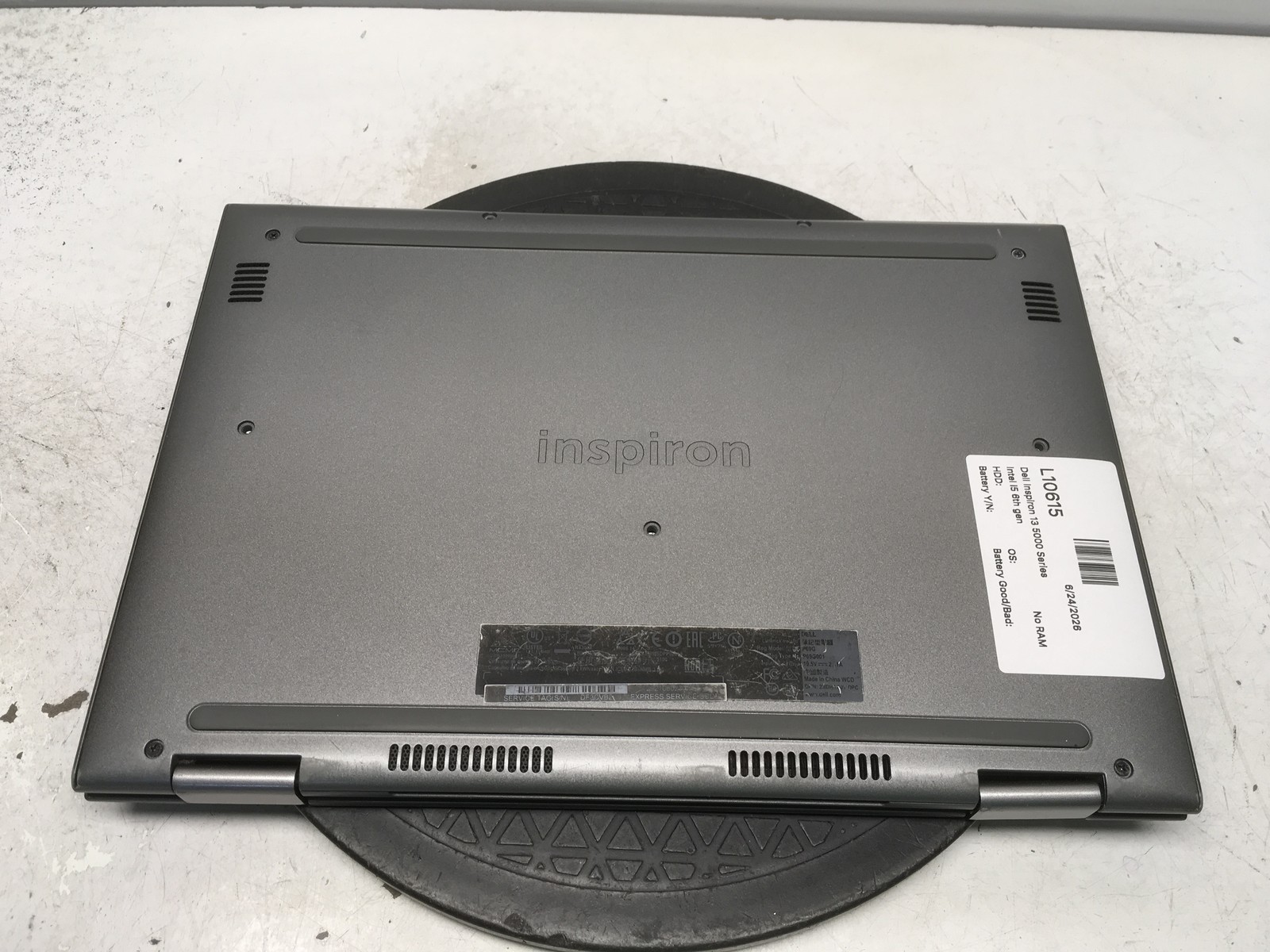 Dell Inspiron 13 5000 Series Intel i5 6th gen No RAM NO HDD No Batt – For Parts