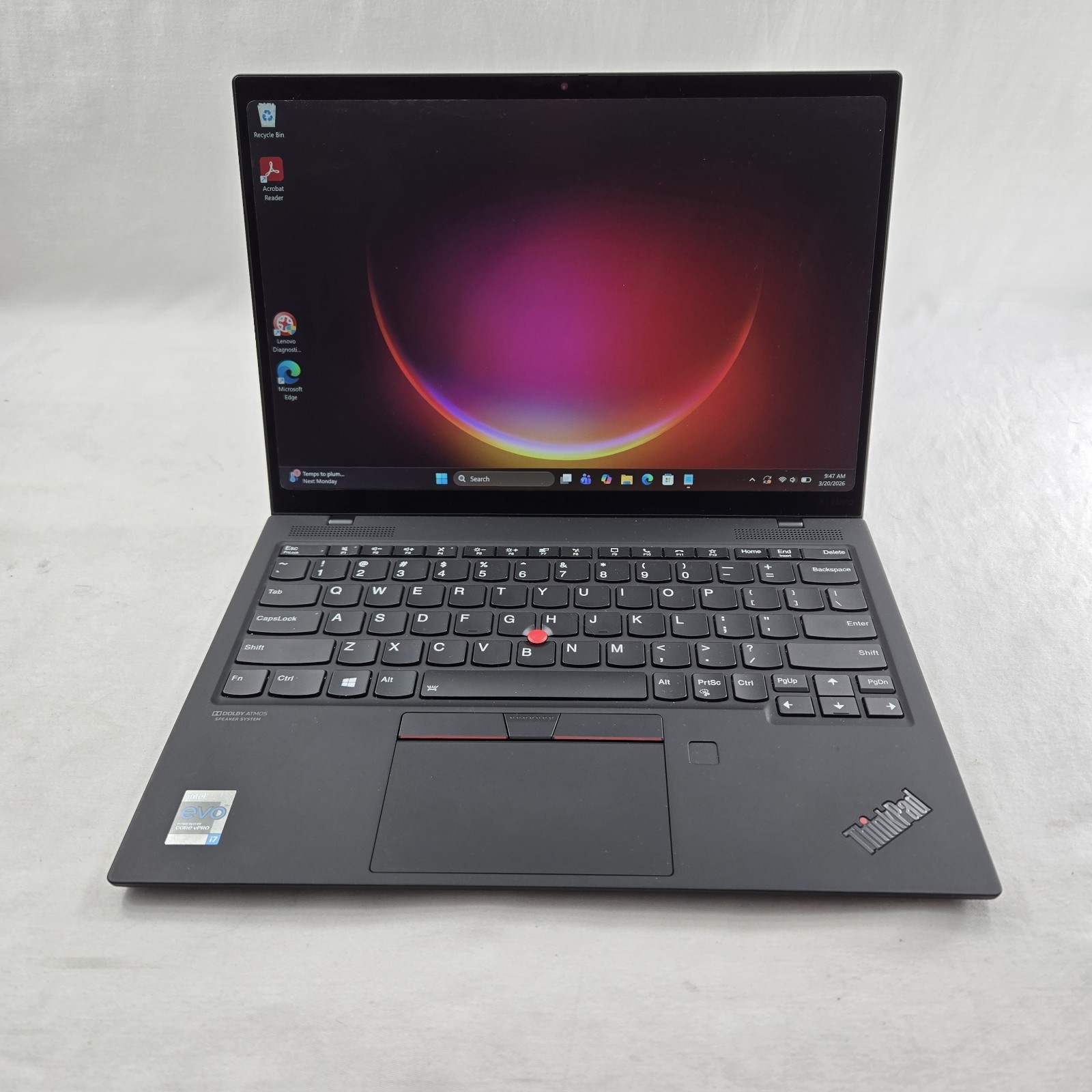 Lenovo ThinkPad X1 Nano Gen 1 Touch 13″ i7-1180g7 256GB SSD 16GB W11 – Grade A
