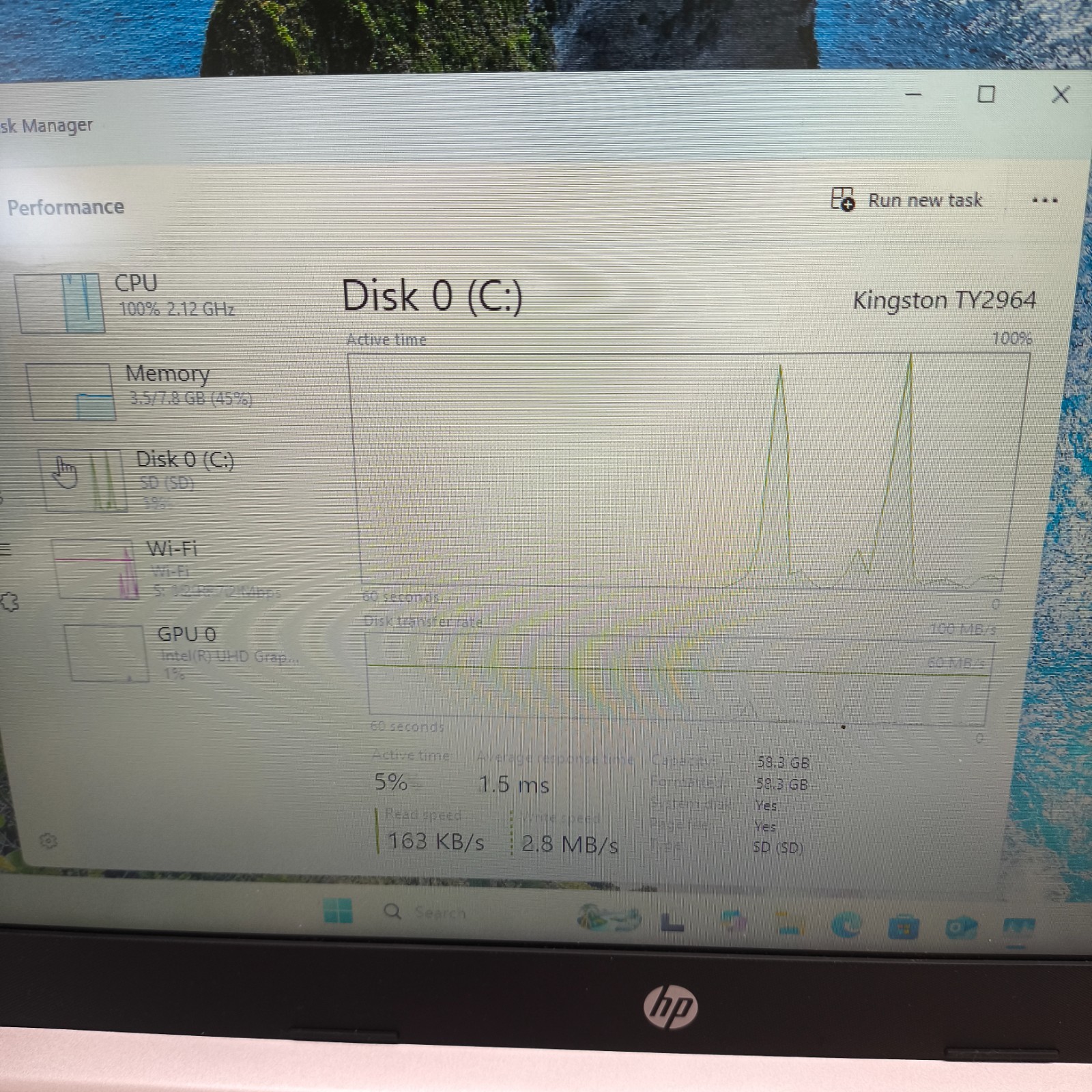 HP 14-Pink Laptop Win 11 Home 4GB / 64GB Works Great