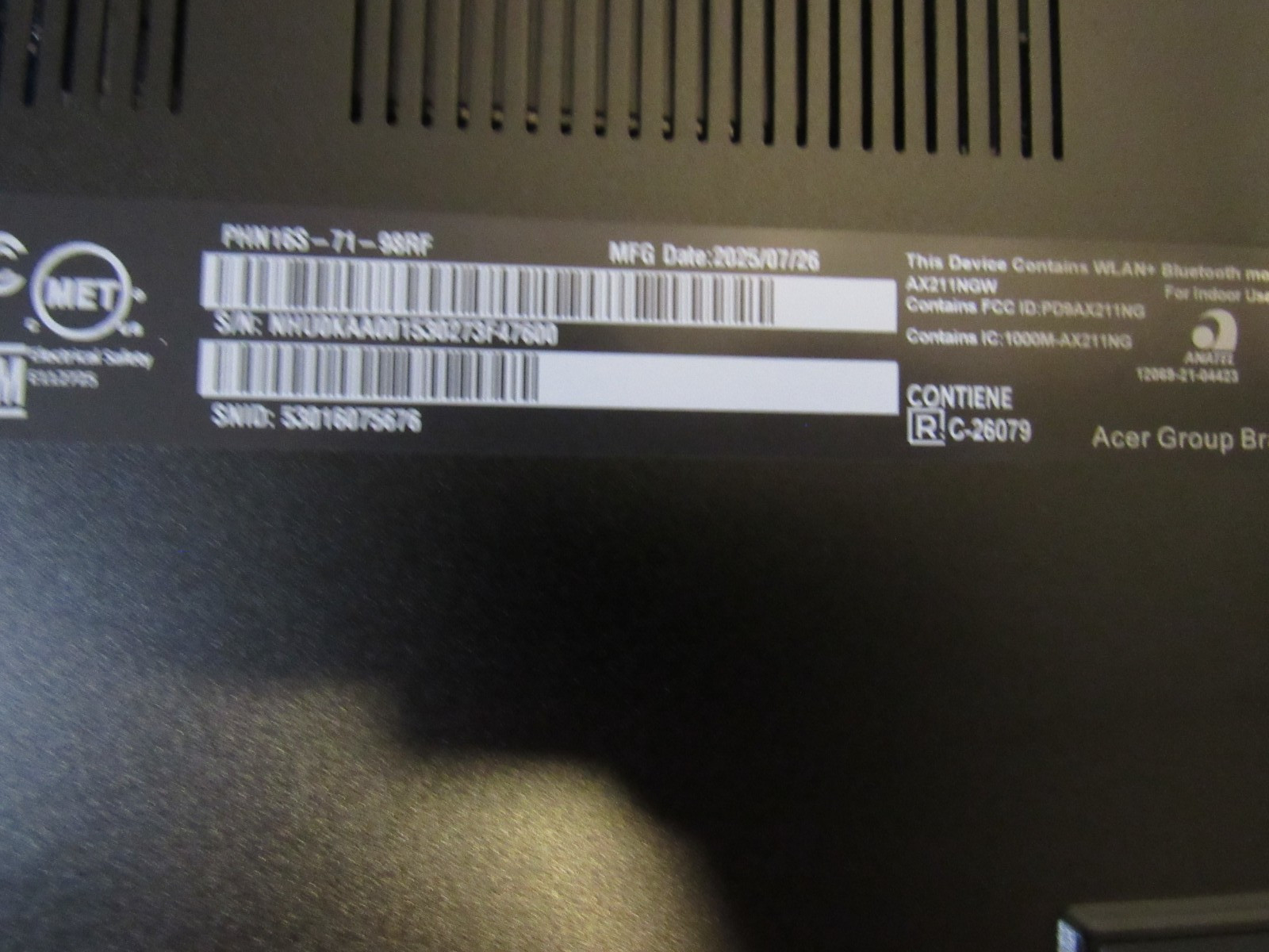 Acer Predator Helios Neo 16S AI Intel 275HX RTX 5070 TI 32GB 1TB 16″ OLED RECERT