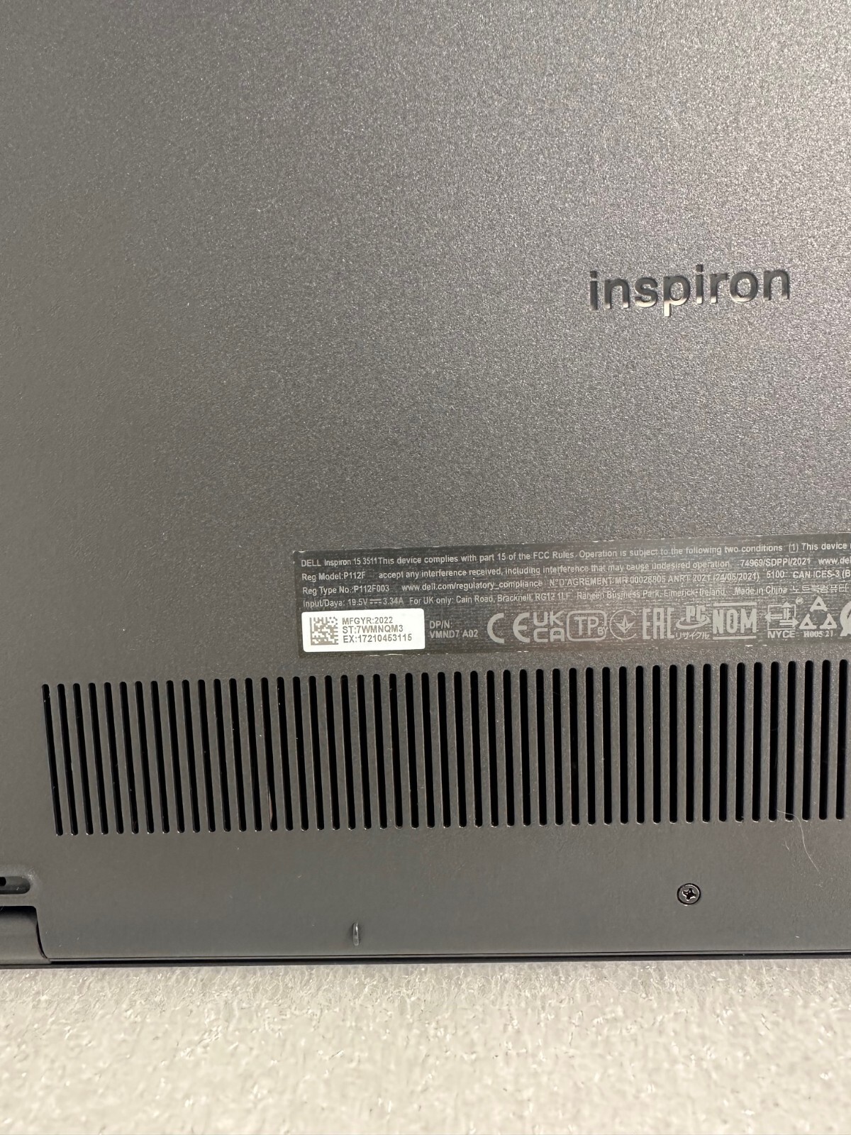 Dell Inspiron 15 3511 15.6″ FHD Intel Core i5-1035G1 8gb ram 256gb PCIe Win 11
