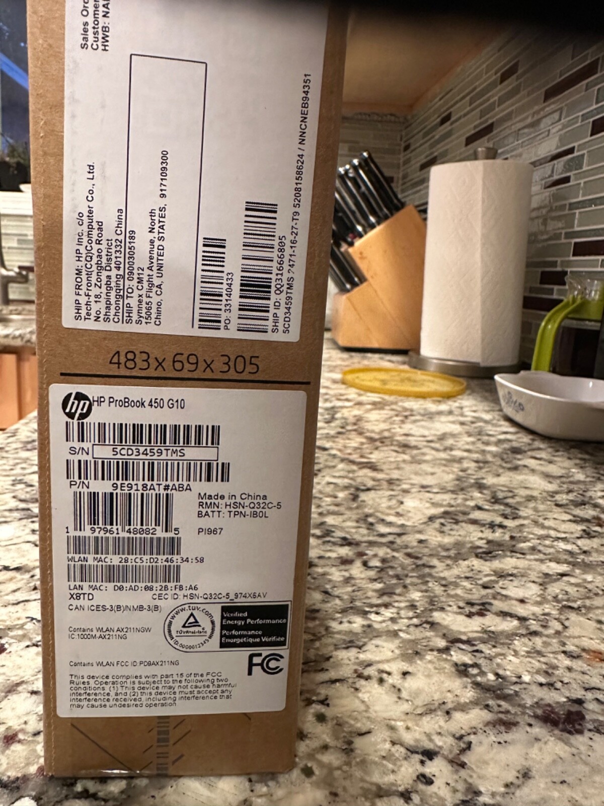 New HP ProBook 450 G10 15.6″ FHD Intel i7-1355U 16GB 512GB SSD Webcam Win 11 Pro