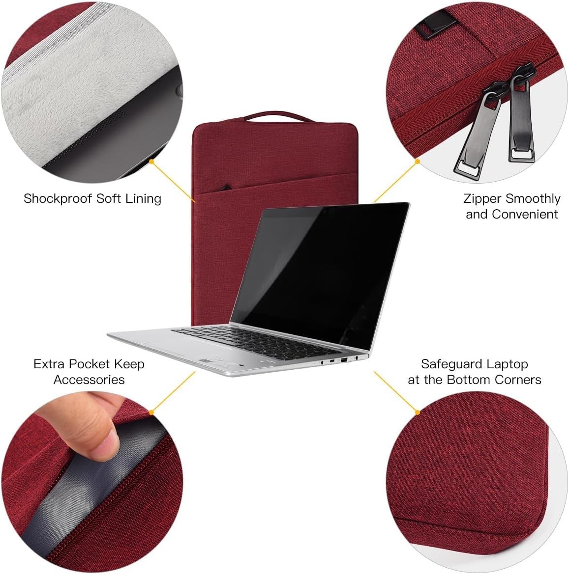 15.6-16 Inch Laptop Sleeve Case for Dell 16 Plus/HP Omnibook 16/Pavilion Envy